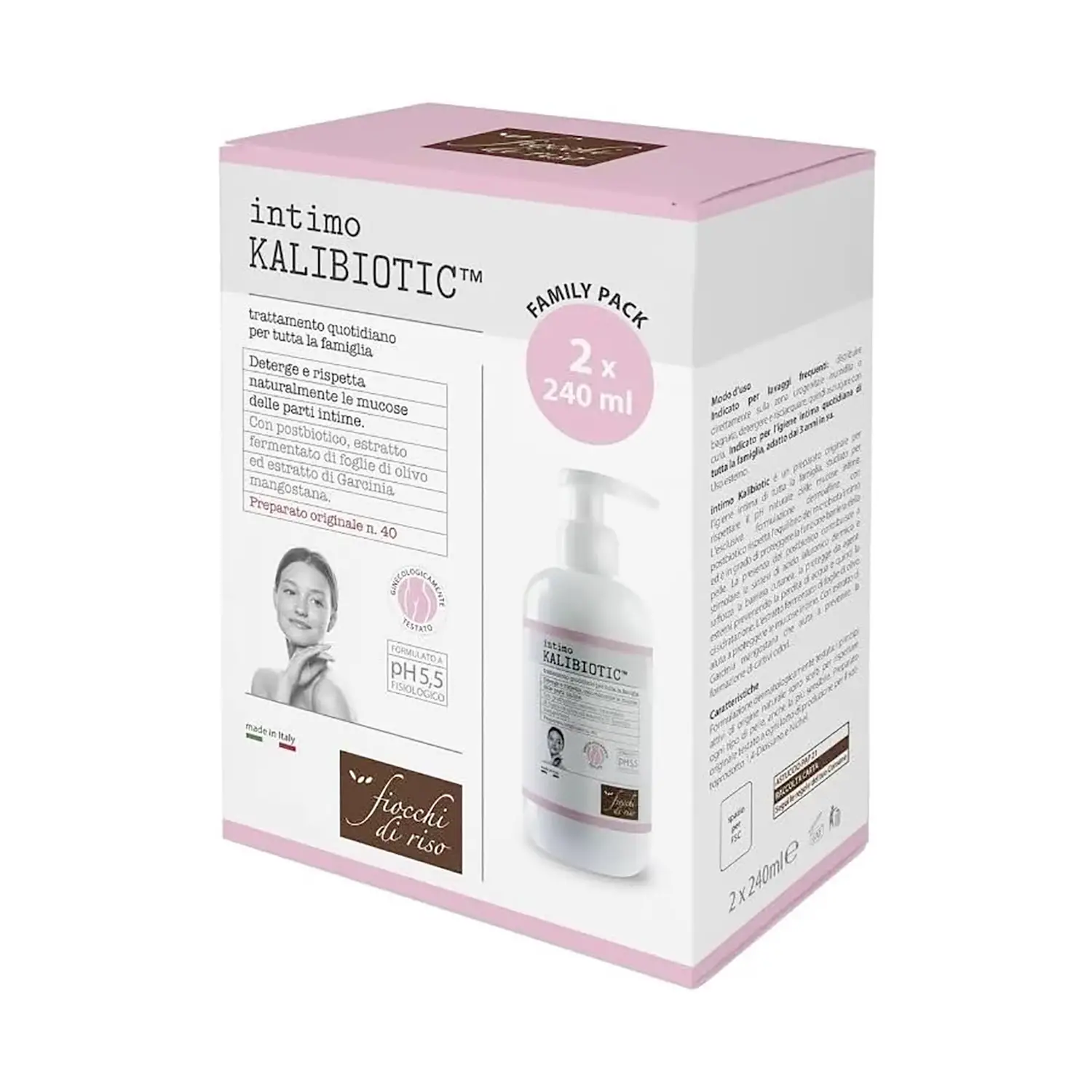 Fiocchi Di Riso Detergente Intimo Kalibiotic • Family Pack 2 Pezzi da 240 ml - cosmesi e igiene