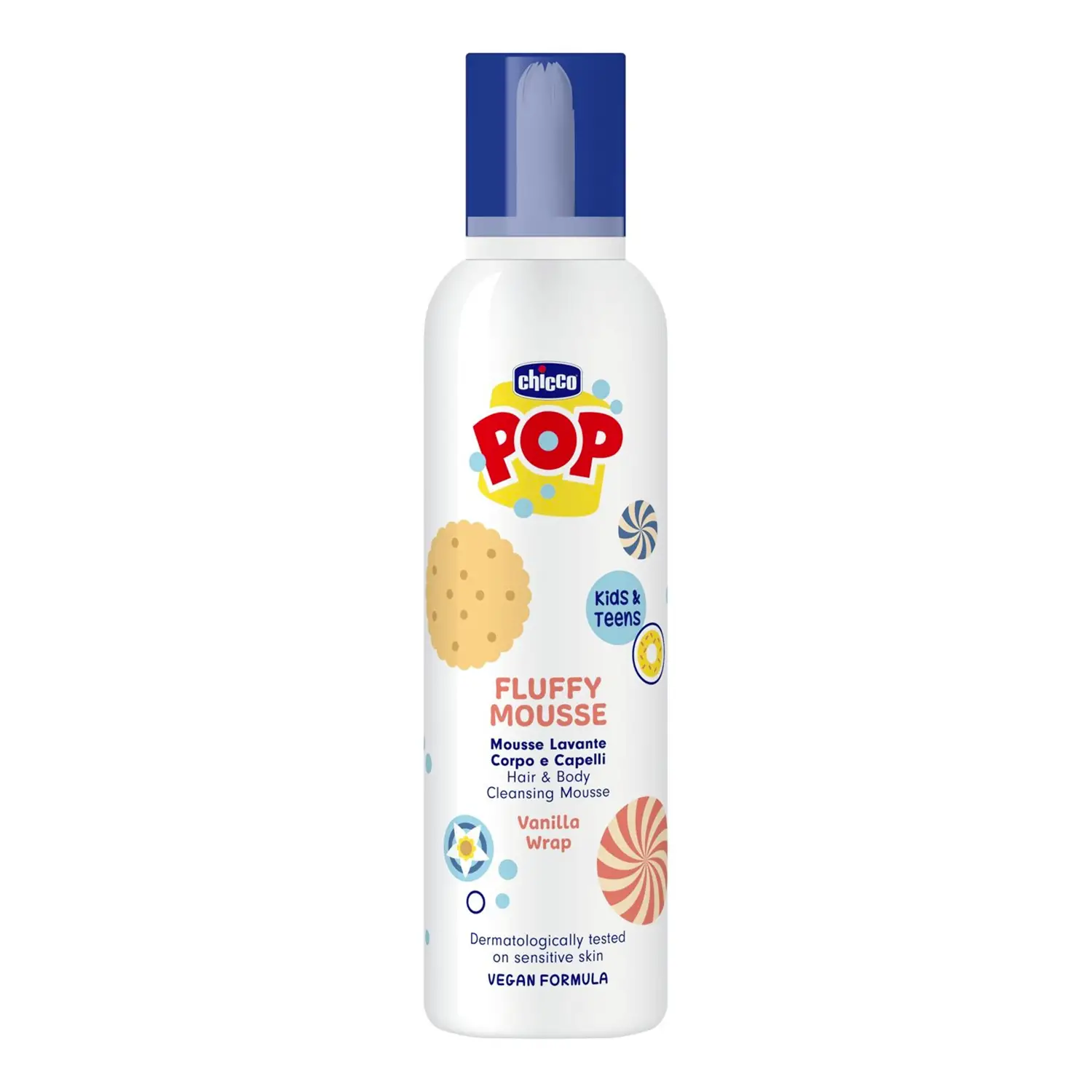 Chicco Pop Mousse Lavante Corpo&Capelli Vanilla Wrap 200 Ml - cosmesi e igiene