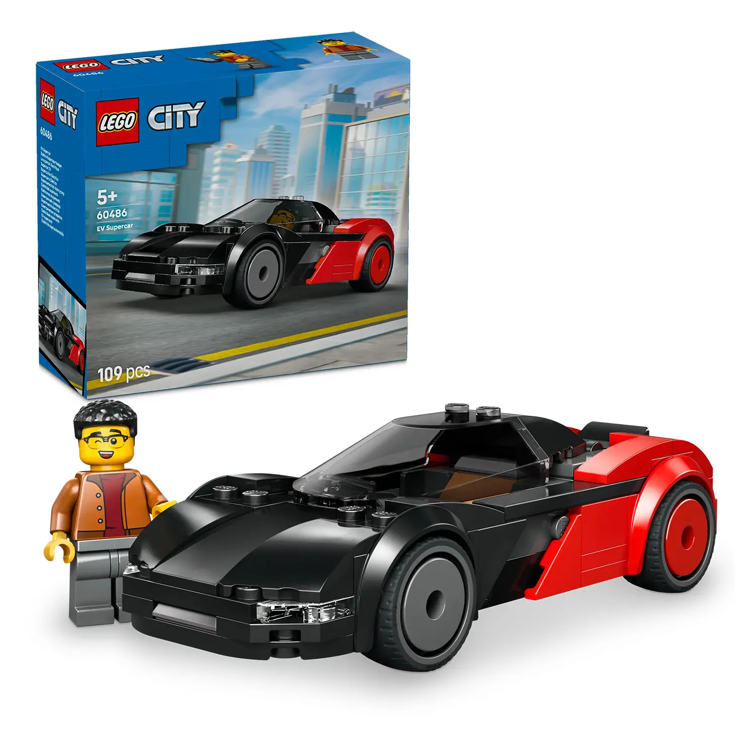 LEGO City Supercar EV 60486 Auto Elettrica Giocattolo 5+ - lego