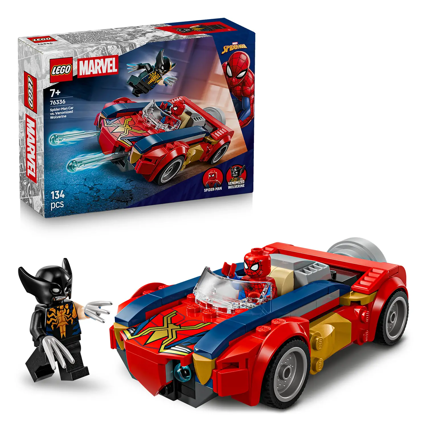 Lego Super Heroes Marvel Auto di Spider-man Vs. Venomized Wolverine 76336 - lego
