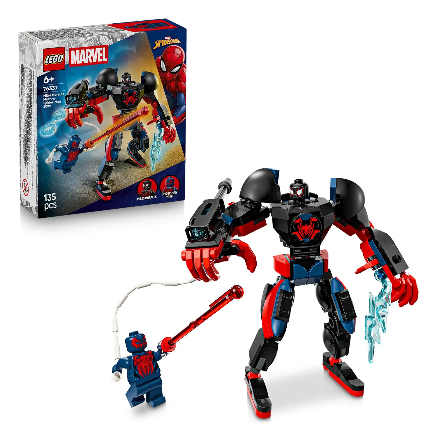 Lego Super Heroes Marvel Mech di Miles Morales Vs. Spider-Man 2099 76337 - lego