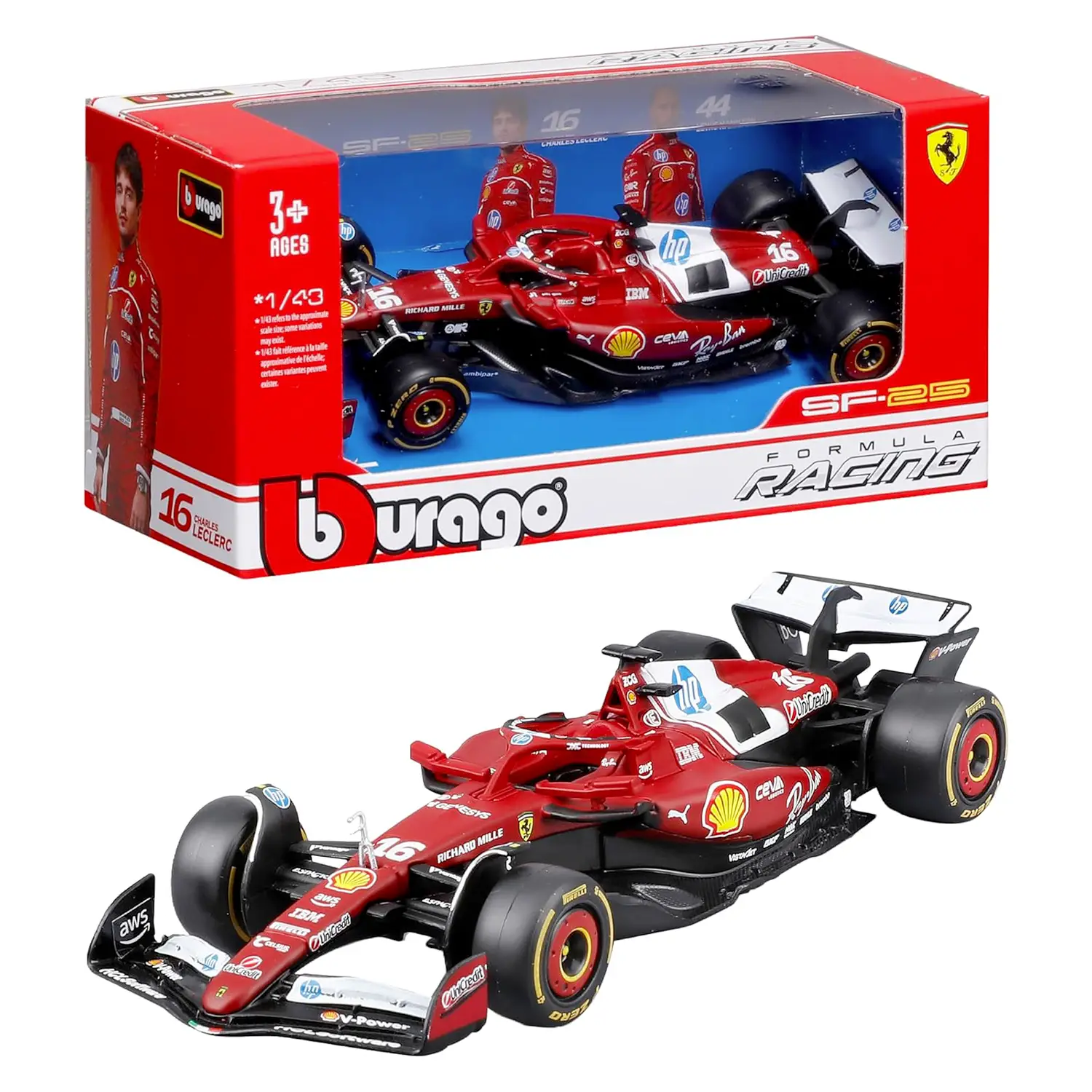 Auto 1:43 F1 Ferrari Sf-25 #16 Leclerc - diecast
