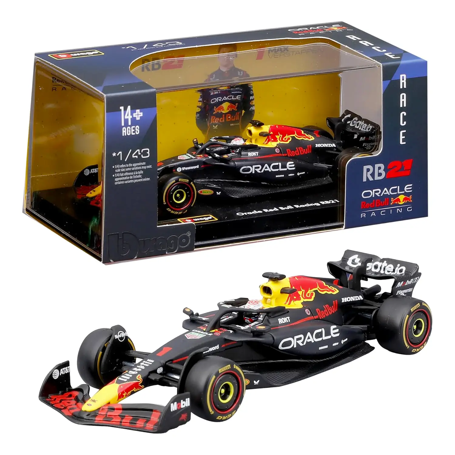 Auto 1:43 F1 Redbull Racing RB21 2025 #1 Verstappen Con Casco - diecast