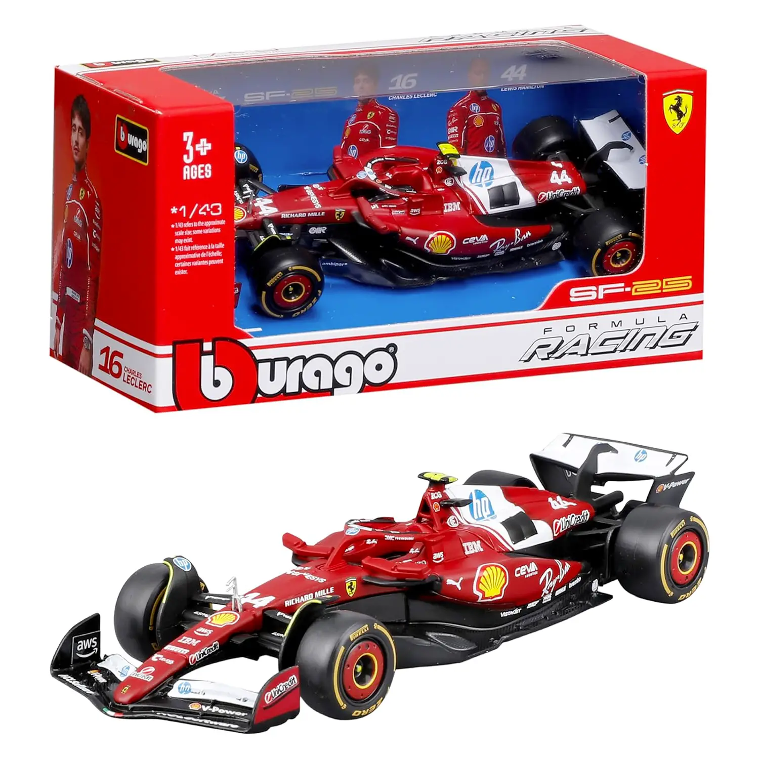 Auto 1:43 F1 Ferrari Sf-25 #44 Hamilton - diecast
