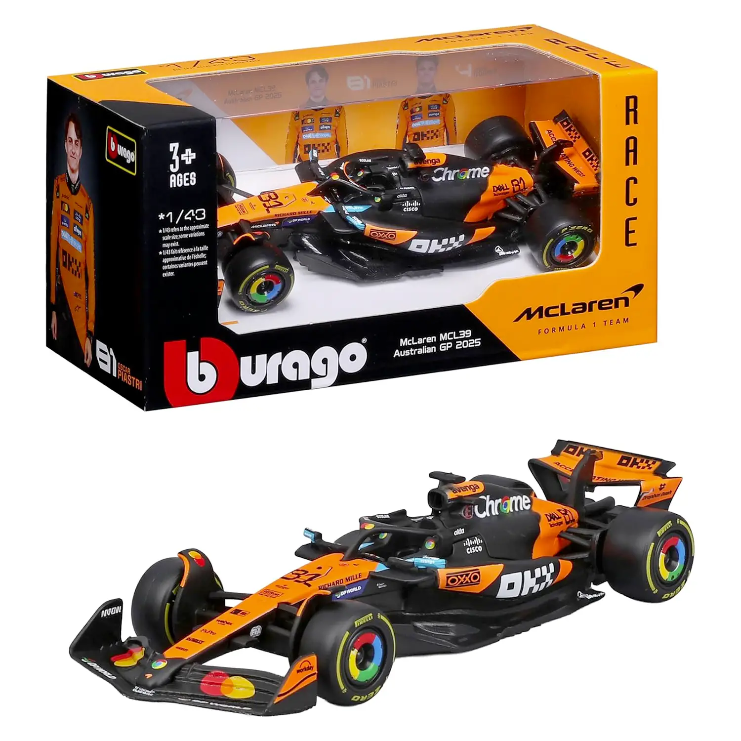 Auto 1:43 F1 Mclaren MCL 39 #81 Oscar Piastri WB - diecast