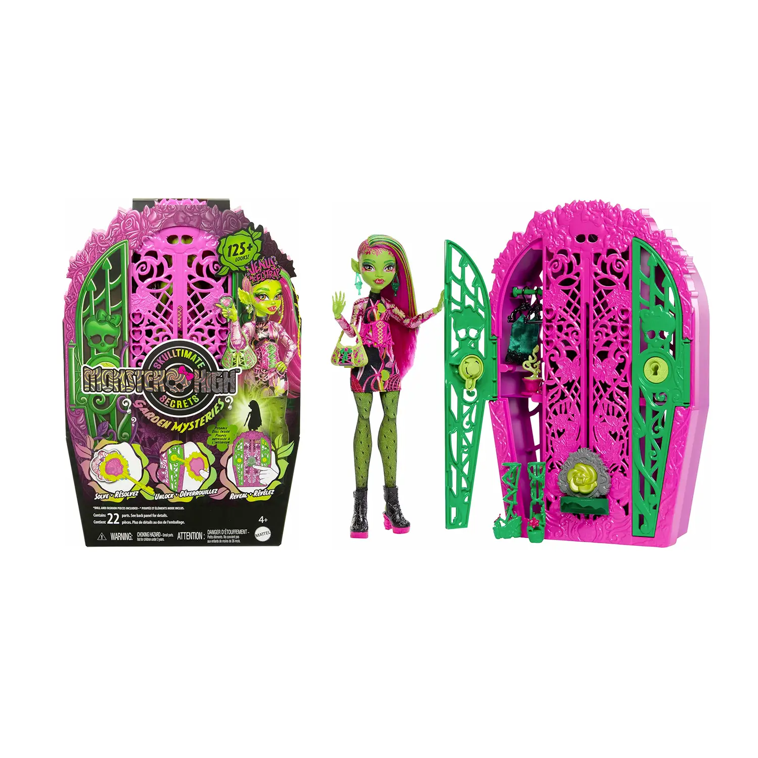 Monster High Garden Mysteries Set Bambola E Guardaroba Con Accessori Venus McFlytrap - action figures ed accessori