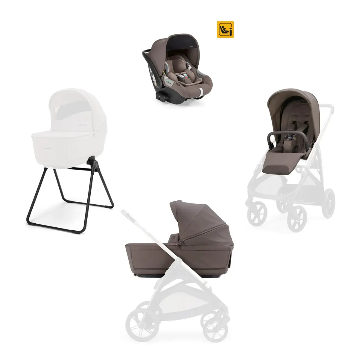 Aptica sistem quattro Darwin Essence Mokka (telaio escluso) - trio e modulari