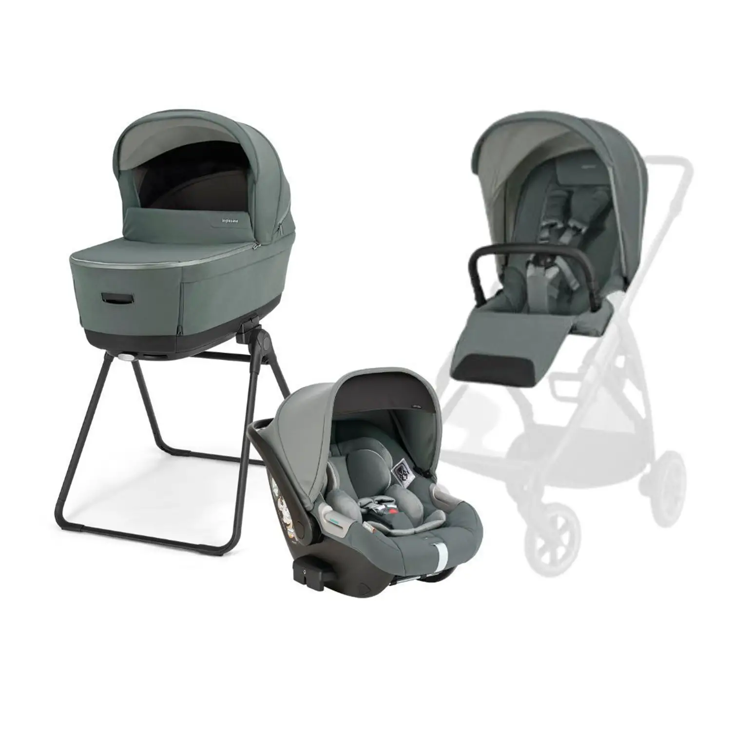Electa Sistem Quattro Studio Grey con Ovetto Darwin (Telaio escluso) - trio e modulari