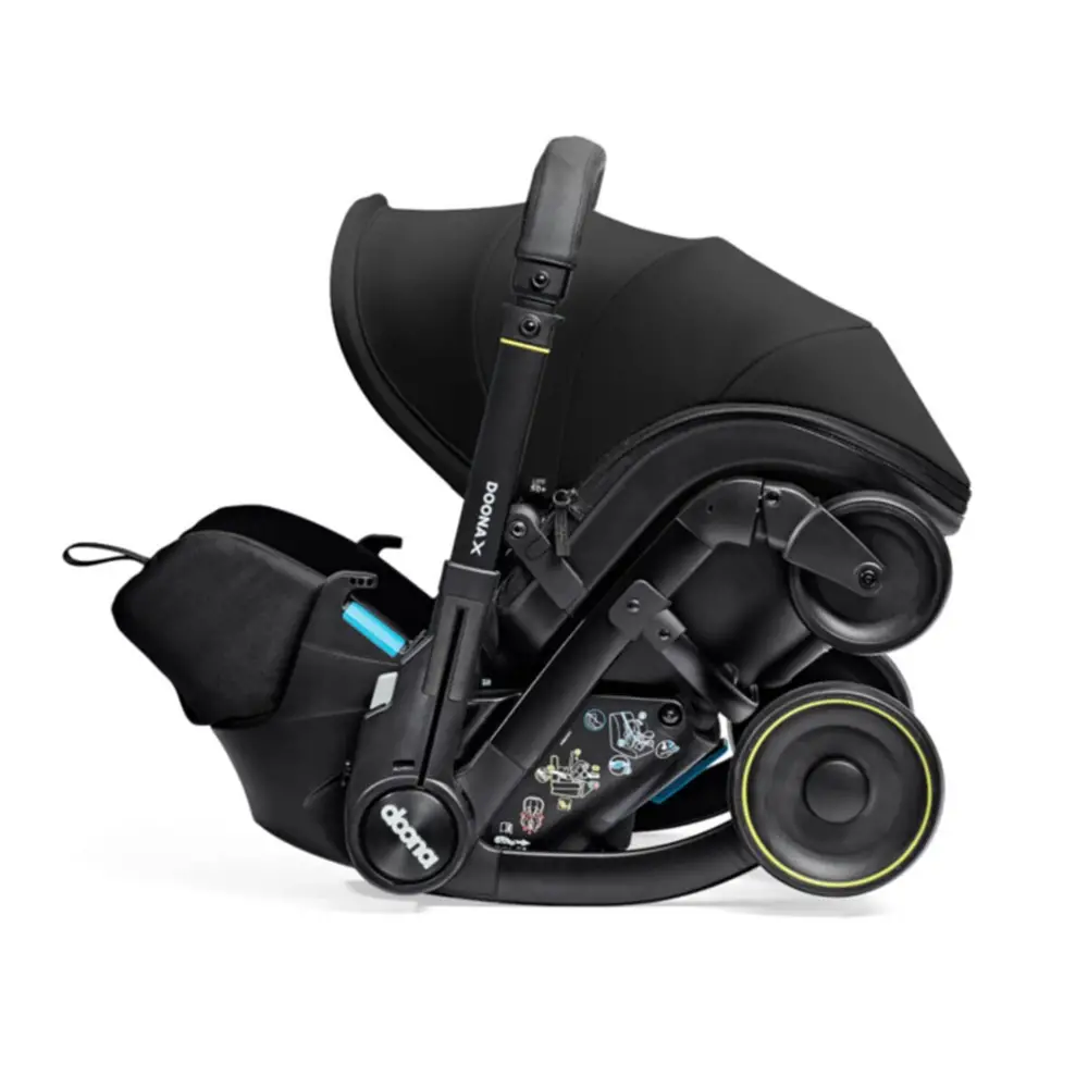 Doona X Seggiolino Auto Passeggino i-Size Nitro Black - neonati 40-87 cm (0-1 anno)