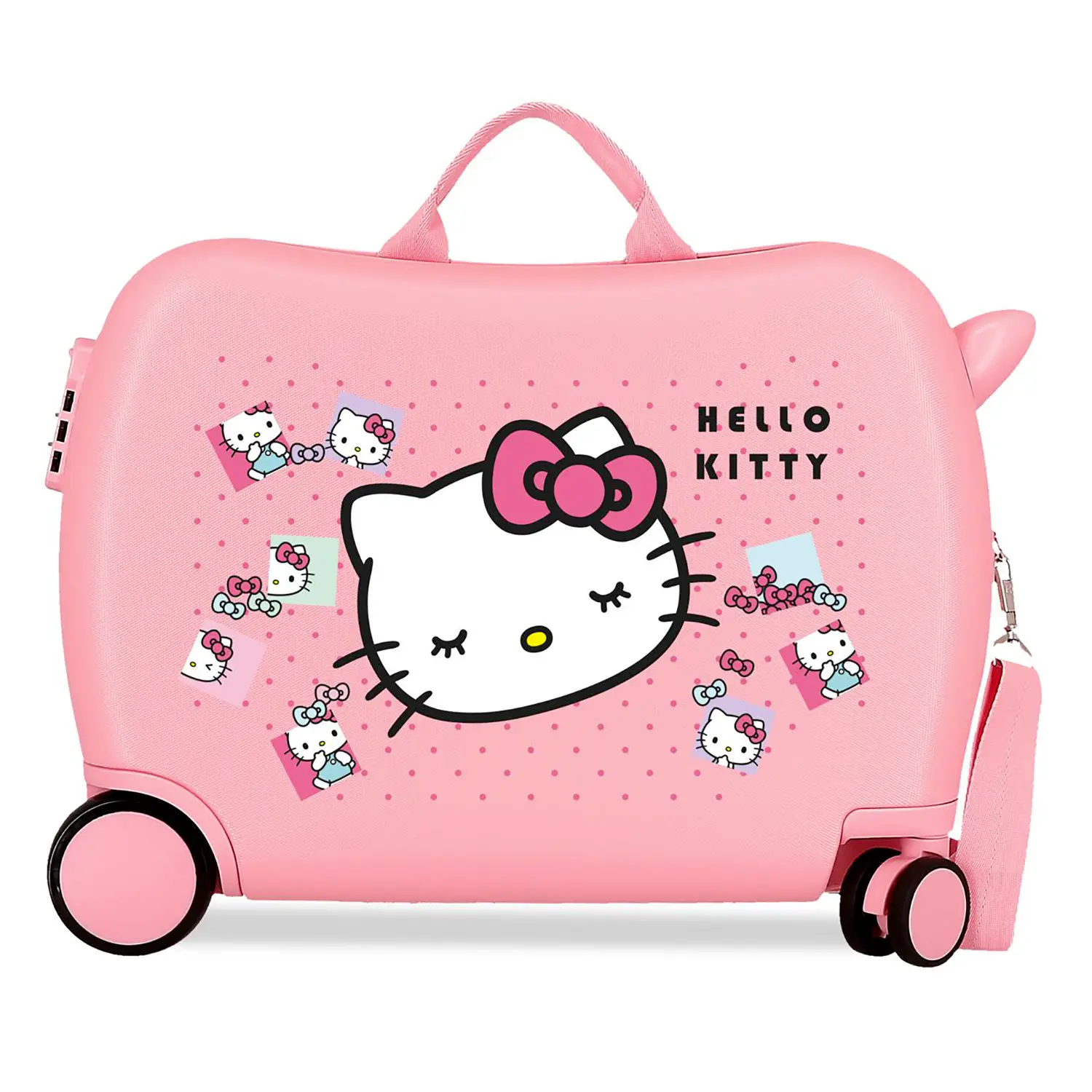 Hello Kitty Bows Trolley Cavalcabile Abs 50 cm 4 Ruote Rosa - valige e borse da viaggio