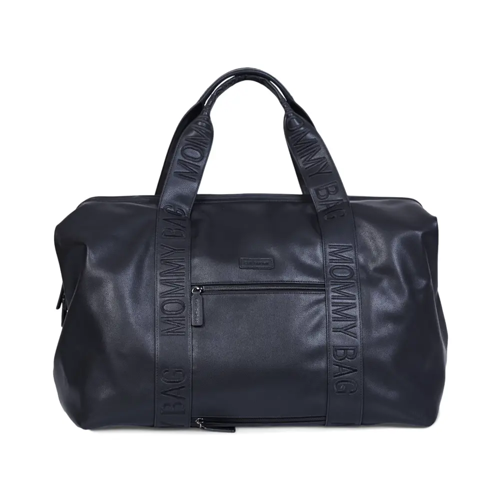 Mommy Bag Borsa Fasciatoio con Materassino – Eco Pelle Black Childhome - borse e zaini