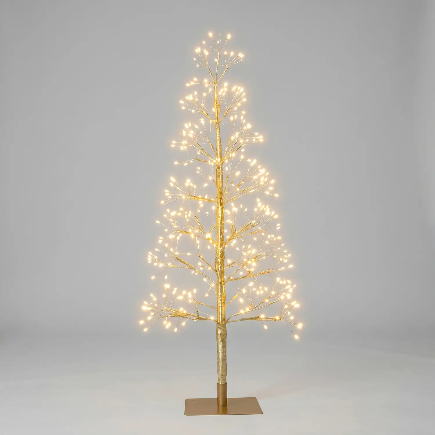 Albero di Natale Faggio Classico 500 LED, Altezza 70 cm, Finitura Oro per Interni ed Esterni - alberi led di design