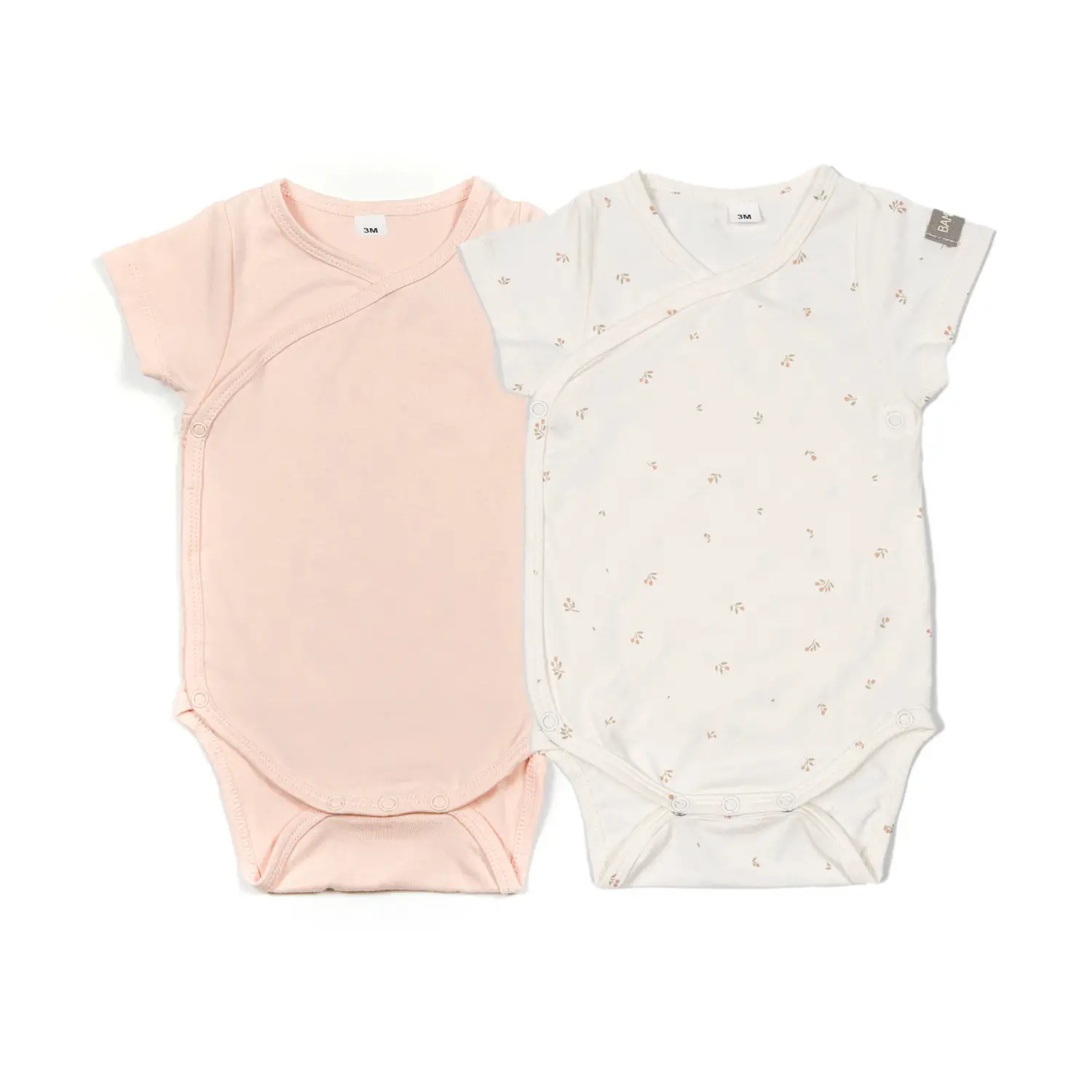 Body Maniche Corte Tulips/Rosa Mix - Taglia 9-12 Mesi - 2 Pezzi Rosa e Bianco - intimo neonato