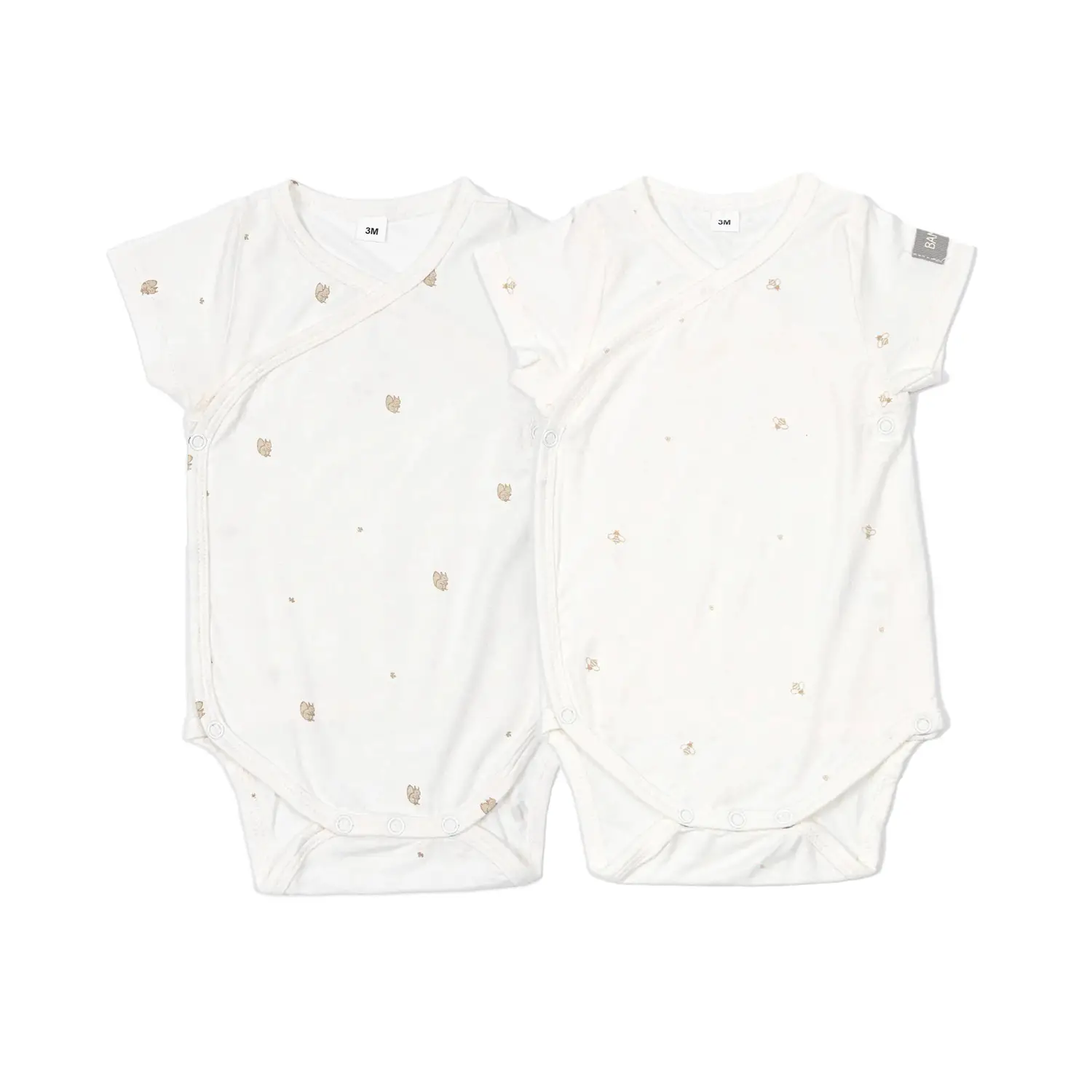 Body Maniche Corte Print Bee's/Squirrel - Taglia 0-1 Mese- 2 Pezzi - intimo neonato