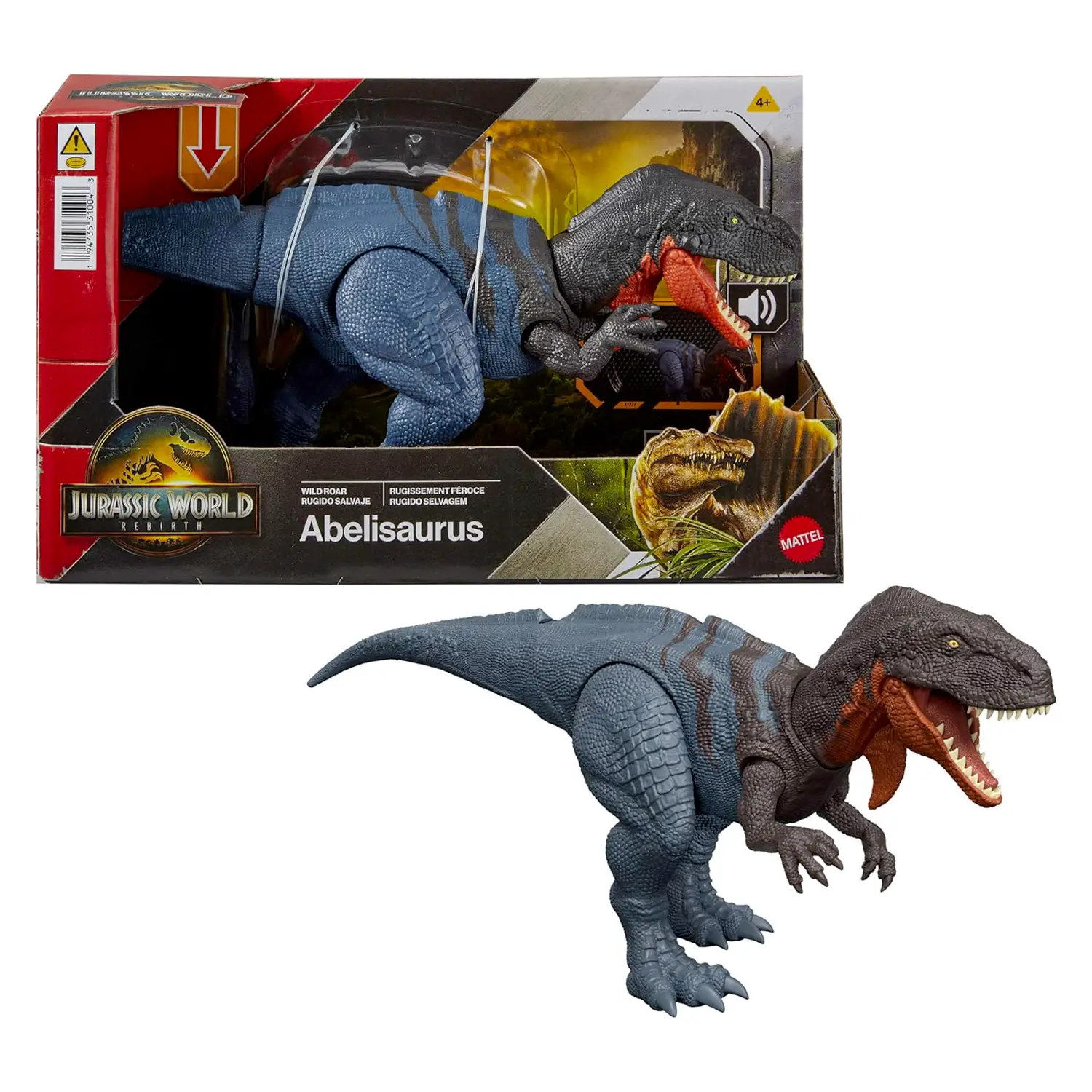 Jurassic World Rebirths Abelisaurus Ruggito Selvaggio - action figures ed accessori