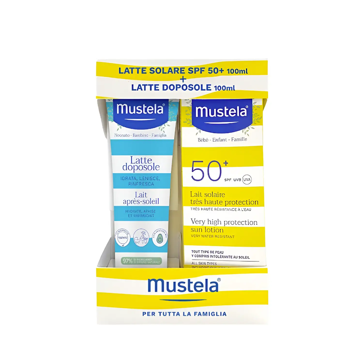 Mustela Latte Solare + Doposole 100ml Bipack - creme solari