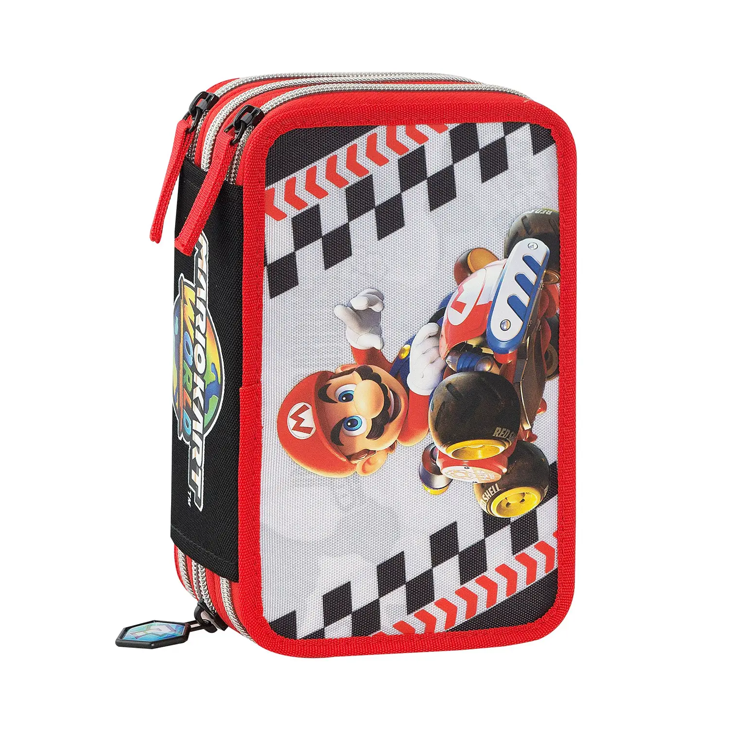 Astuccio Scuola Mario Kart 3 Zip Completo Cancelleria - astucci colori