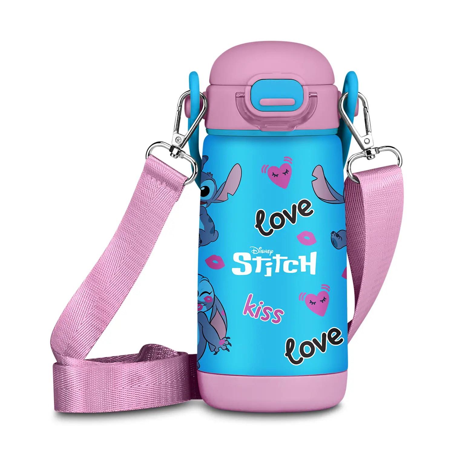 Borraccia Stitch Bambini 400ml Inox con Tracolla - borracce