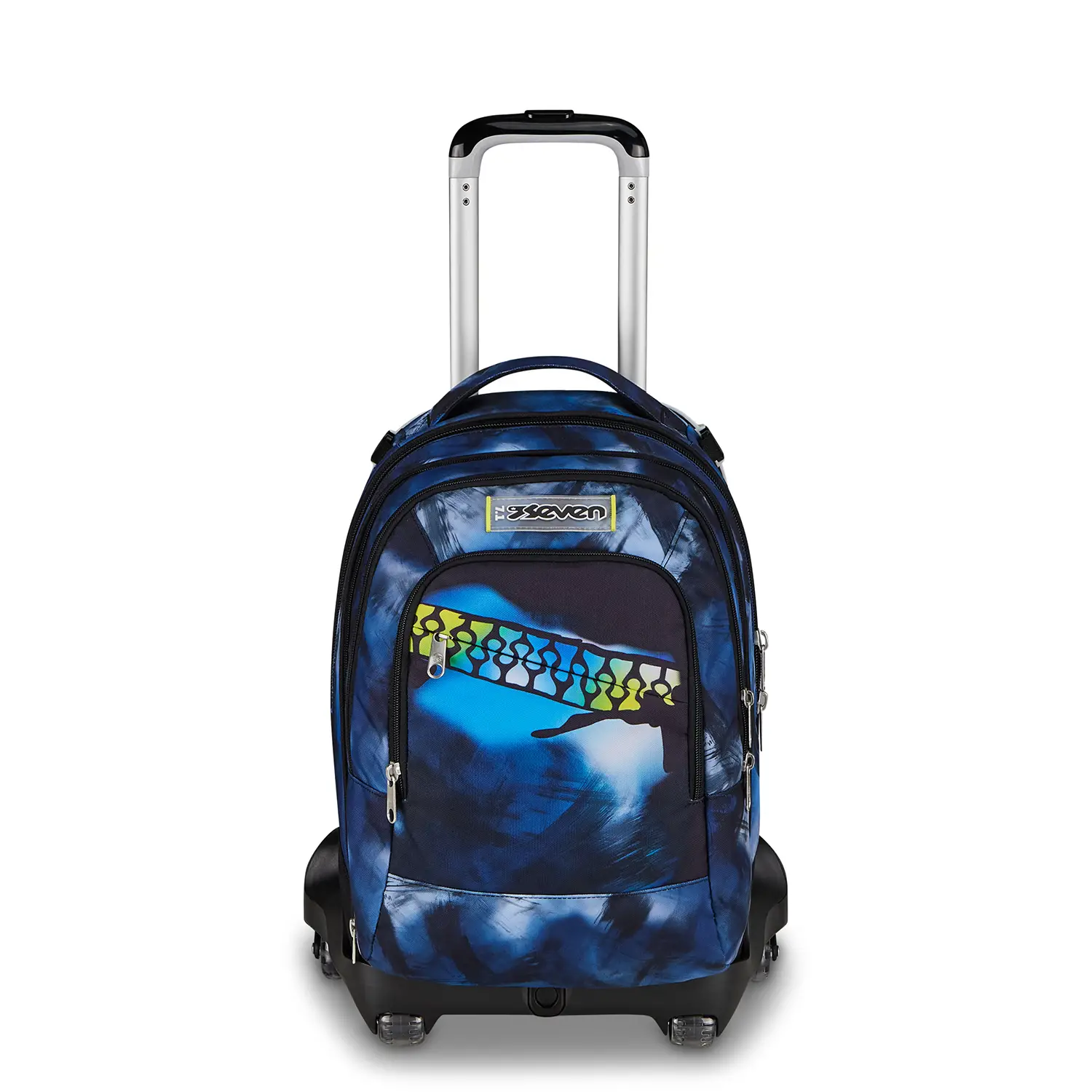 Trolley Zaino Seven Jack 8WD Detach Blu Fusion Scuola - zaini trolley