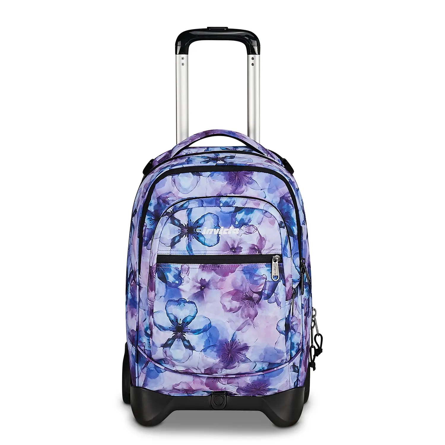 Trolley Zaino Scuola Invicta Plug Fantasy Aqua Flowers 34 Litri - zaini trolley