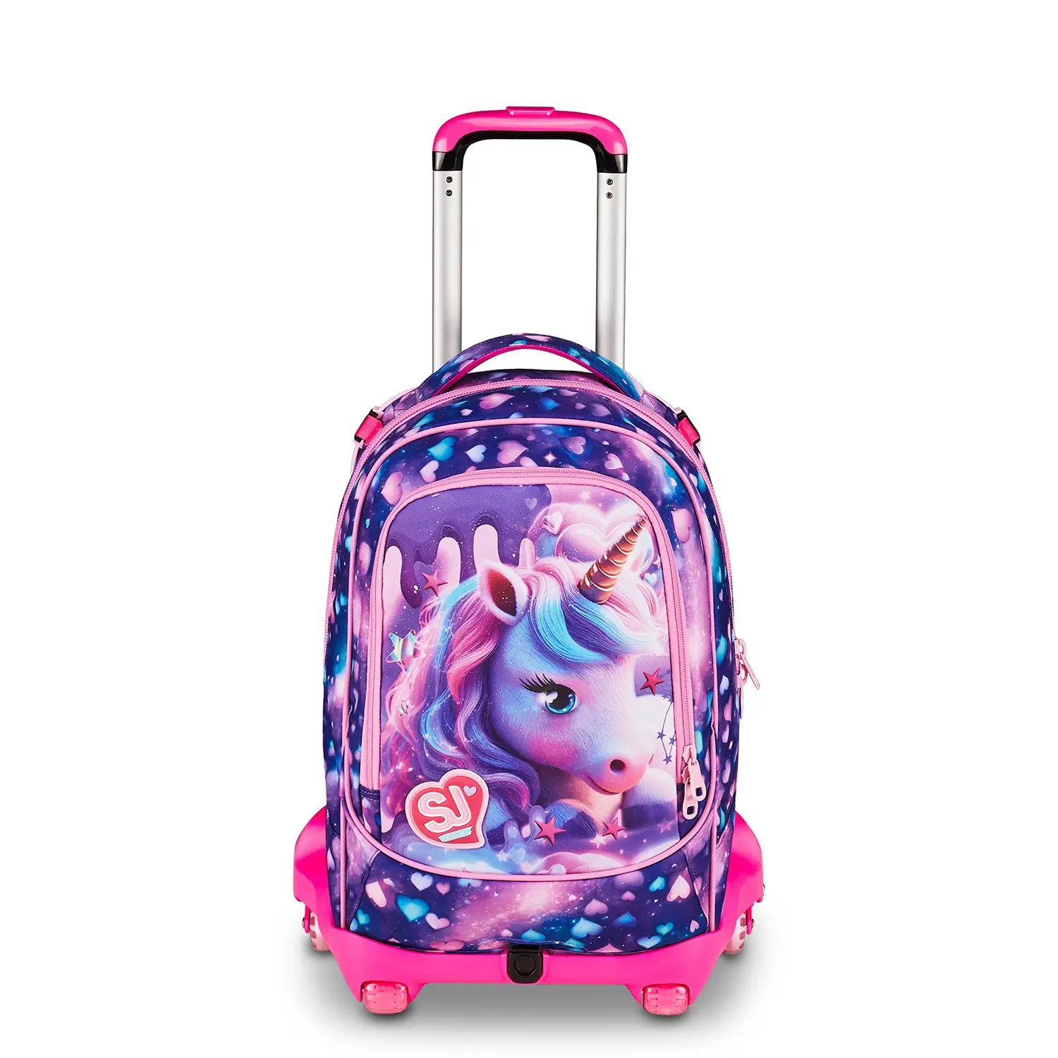 Zaino Scuola Trolley SJ Gang Pixie Unicorn Jack 8 Ruote 34 Litri - zaini trolley