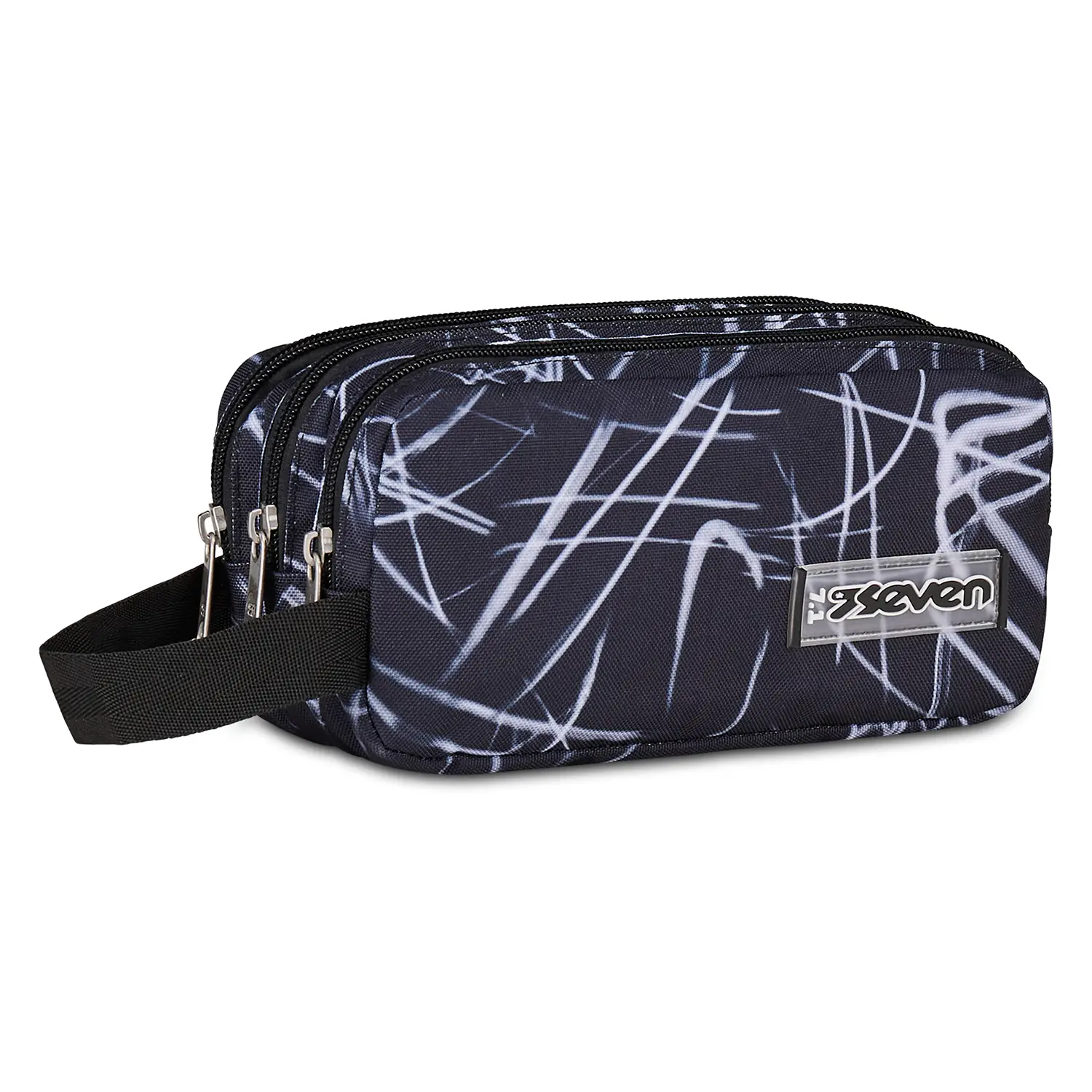 Astuccio Bustina 3 Zip Seven Freethink Pirate Black Boy - bauletti tombolini bustine