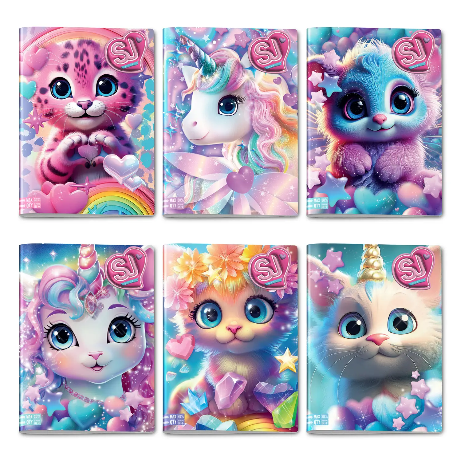 Sj Gang Animali Girl Quaderno A4 Maxi 96/100 Rigatura C - Cancelleria varia