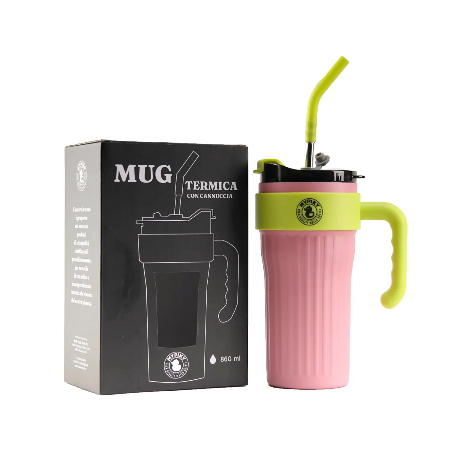 Mug Termica Mypiky 860 ml - Rosa - articoli da tavola