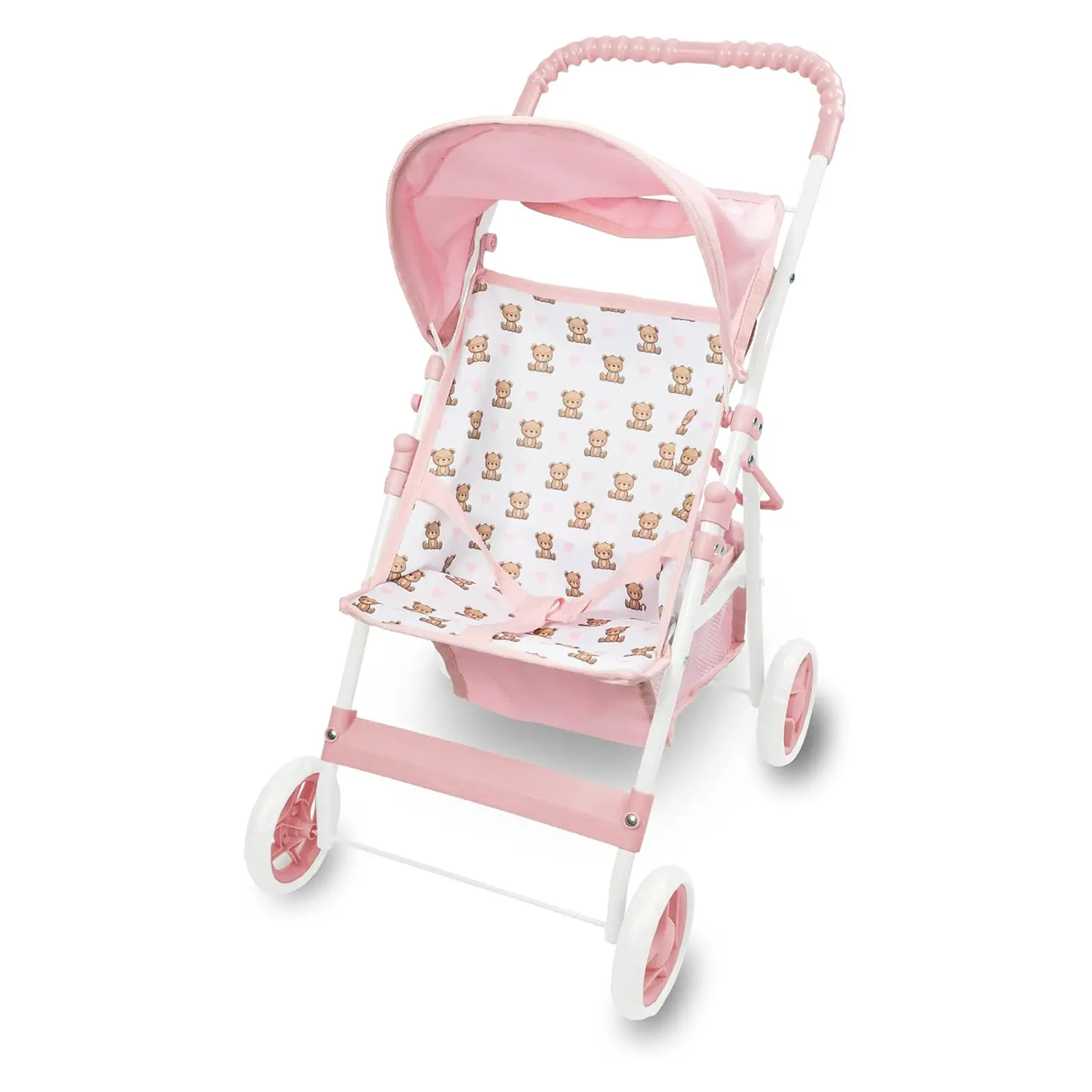 Passeggino per Bambole Cappottina Regolabile Altezza 56 cm - Bambole e accessori
