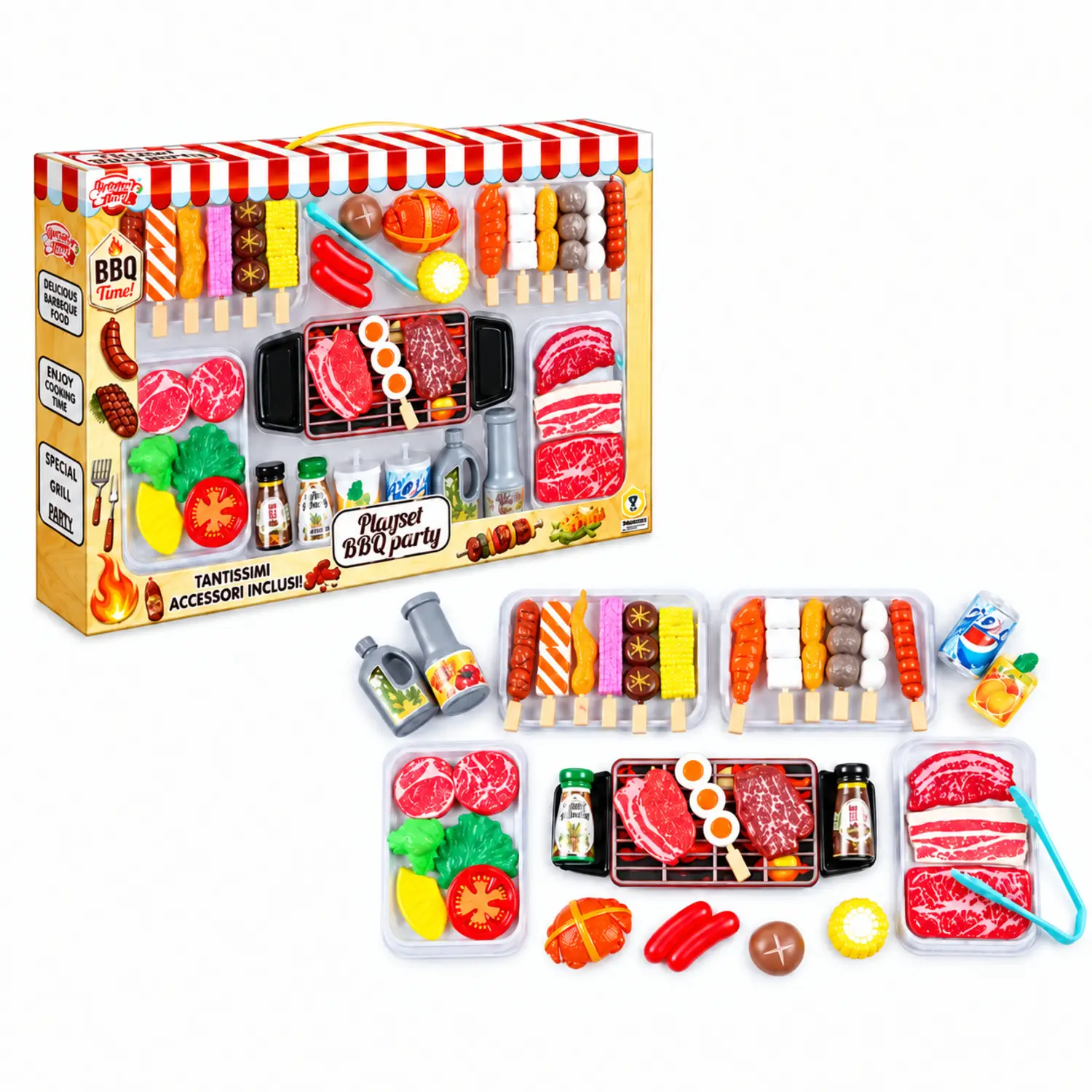 Grande Chef - Playset Grande Barbecue special grill party - Alimenti, mercatini, stoviglie