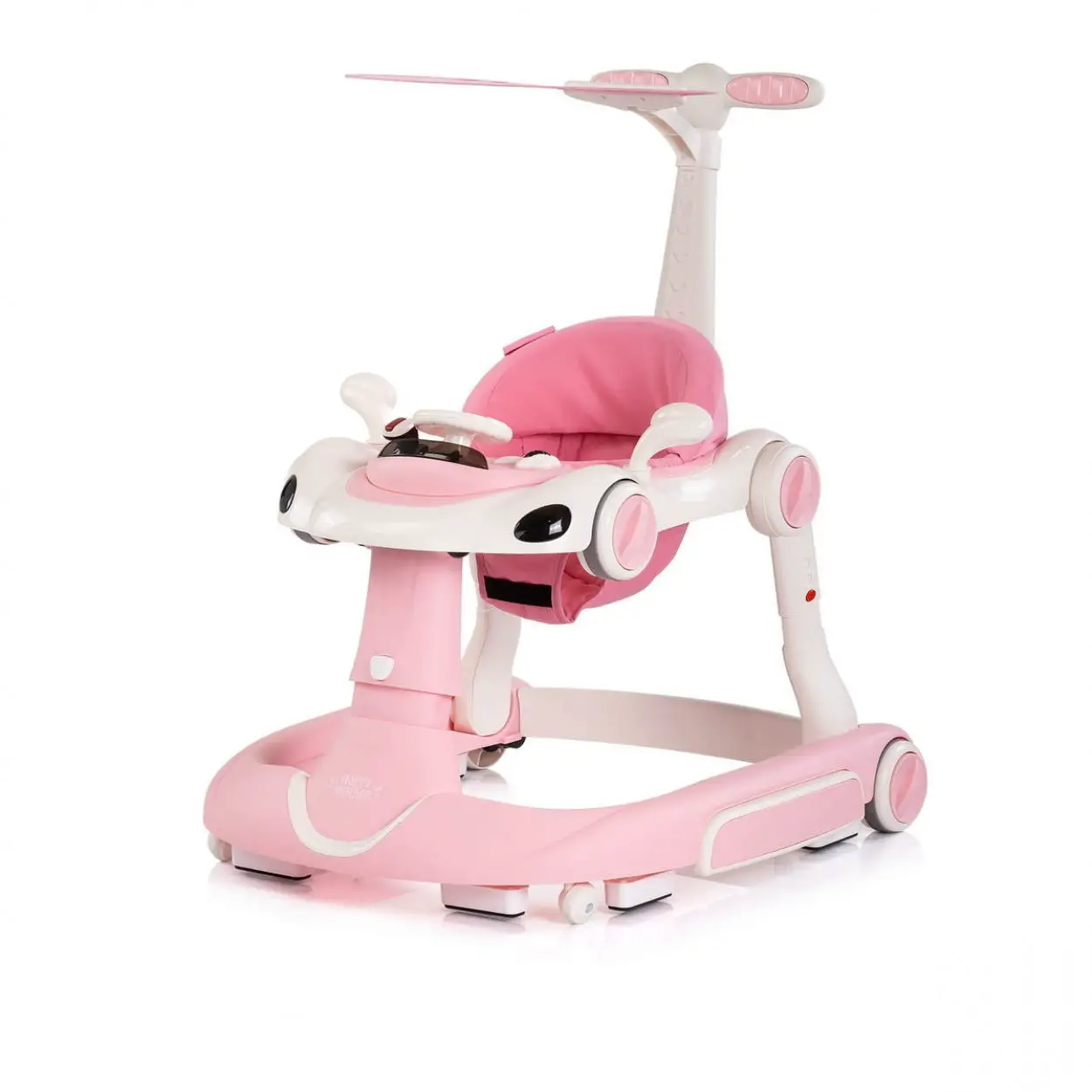 Girello Happy Walker 5 in 1 Pink - Multifunzione con Luci, Suoni, Dondolo e Modalità Salto. - girelli