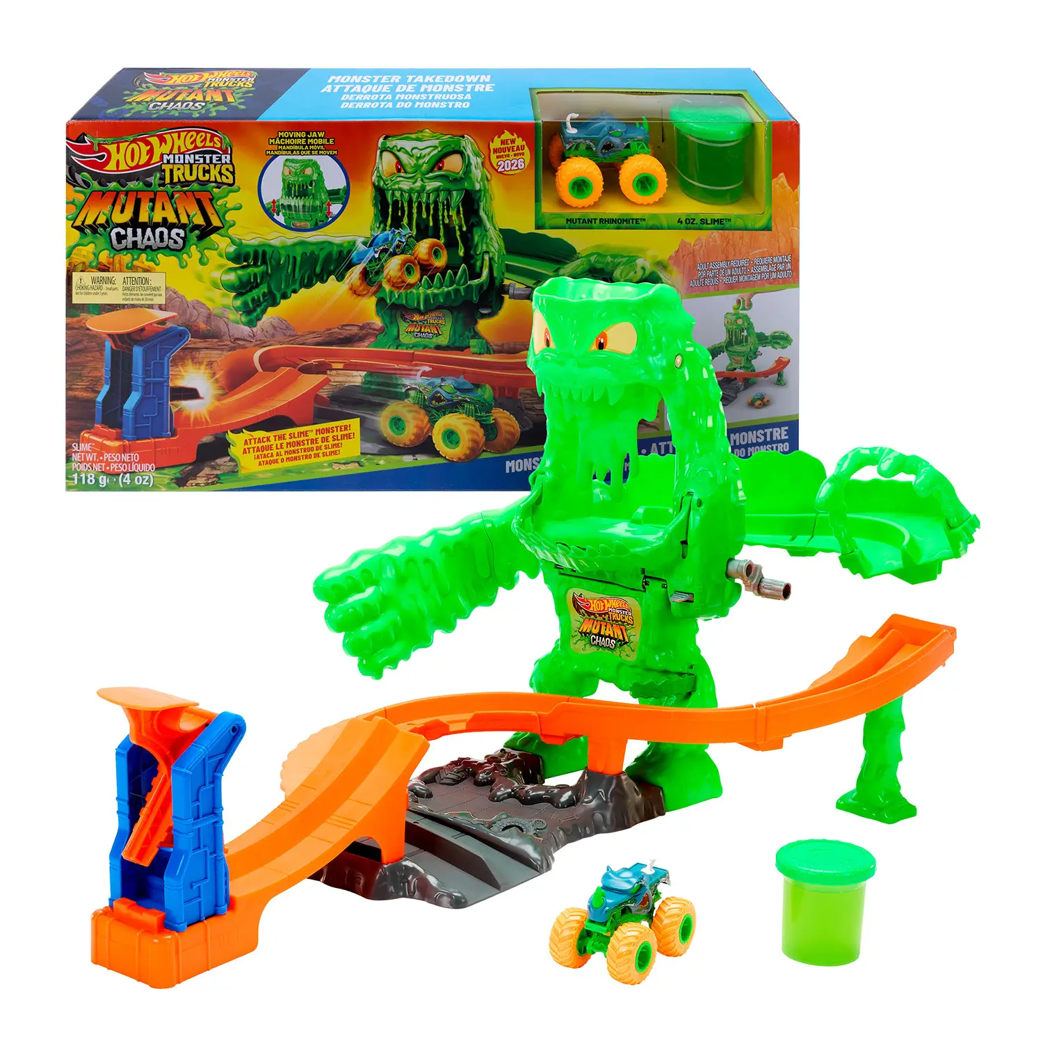 Hot Wheels Monster Trucks Sfida al Mostro JMK90 - Veicoli, garage e piste