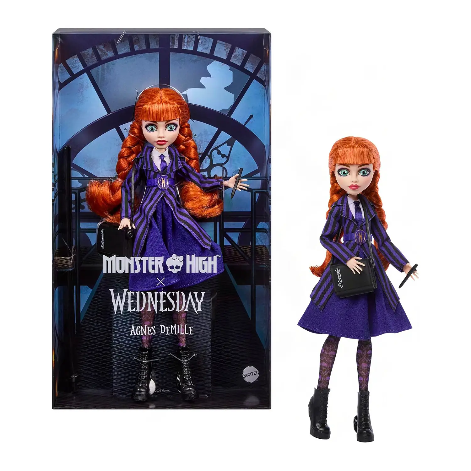 Monster High x Mercoledì Bambola Agnes DeMille JNJ92 - collezionabili bambina