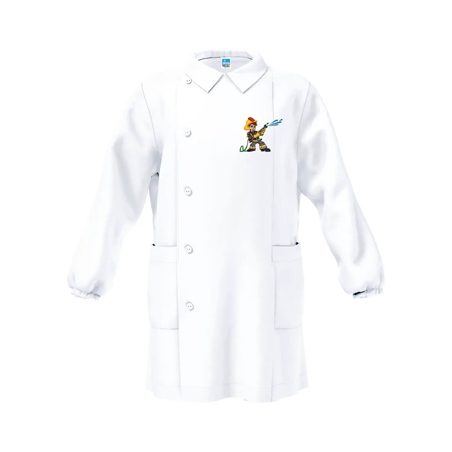 Grembiule Bambino Asilo Pompiere Bianco 4 Anni - grembiuli scolastici