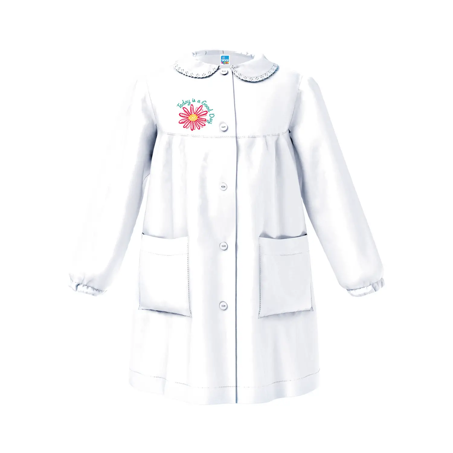 Grembiule Bambina Scuola Fiore Bianco 9 Anni - grembiuli scolastici