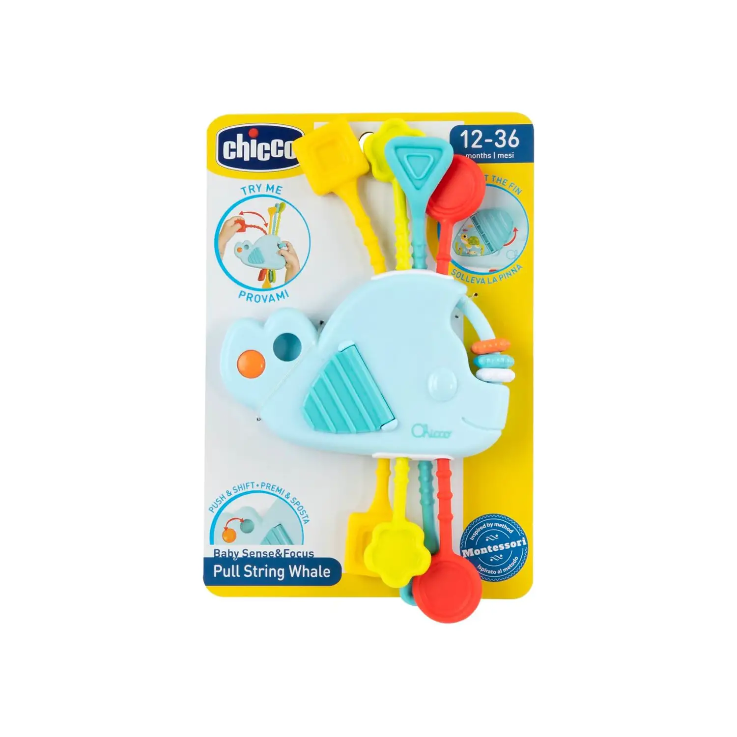 Chicco Pull String Whale Gioco Sensoriale Balena - Primi giochi