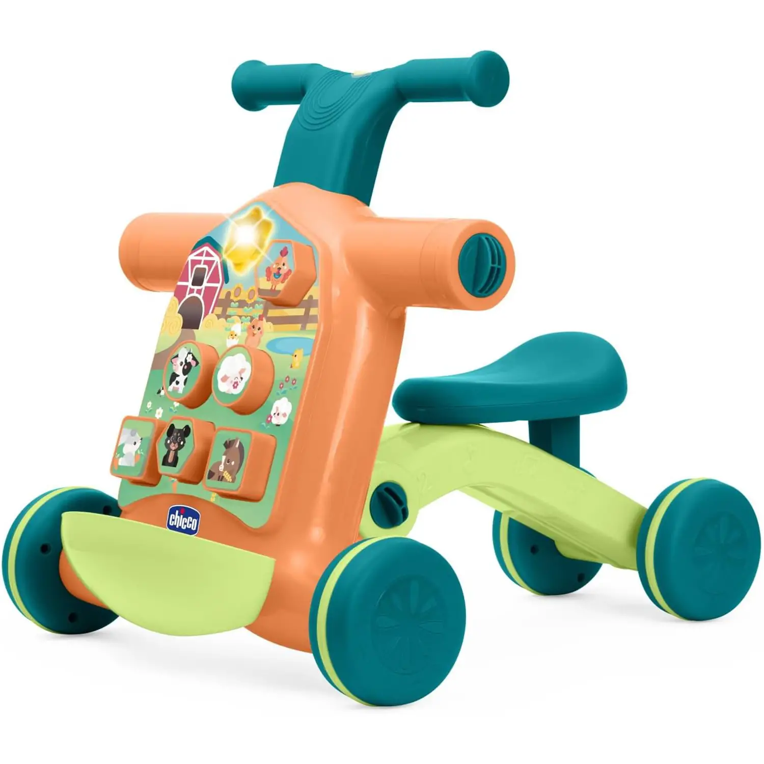 Chicco Toys Fattoria Primi Passi 4 in 1, Gioco Evolutivo 9-36 Mesi - Primi movimenti