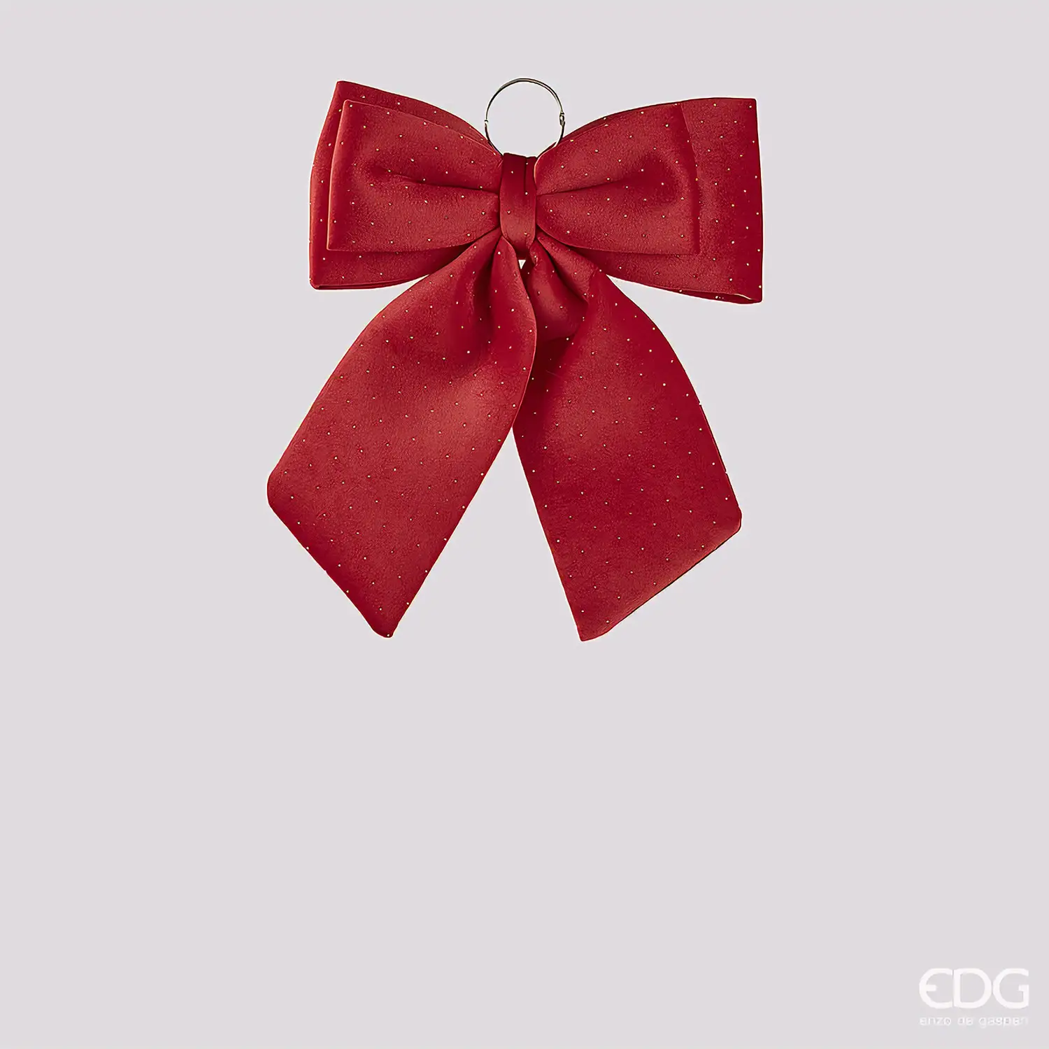 EDG Fiocco Velluto Rosso Natale 40x30 cm - addobbi albero