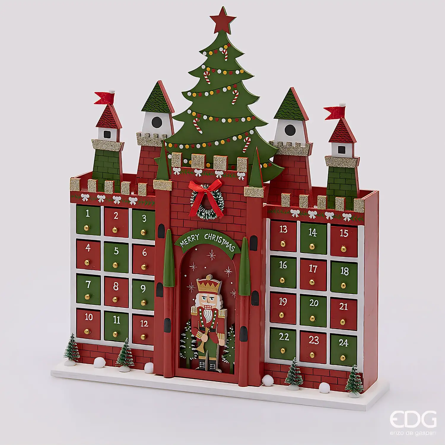 Calendario Avvento Castello EDG 24 Cassetti H 44 cm - addobbi casa