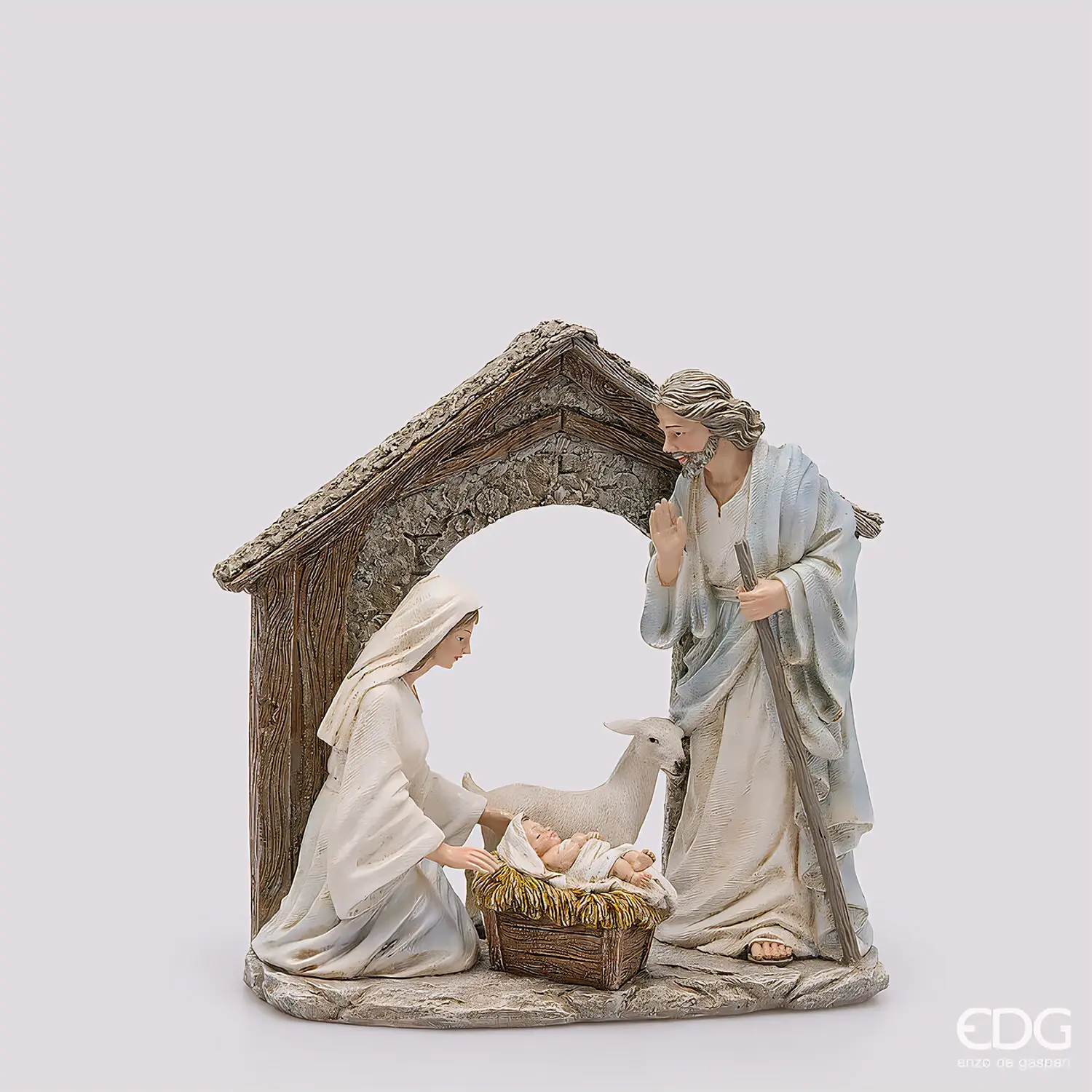 Natività Natalizia EDG Bianca e Azzurra H 30 cm - presepi