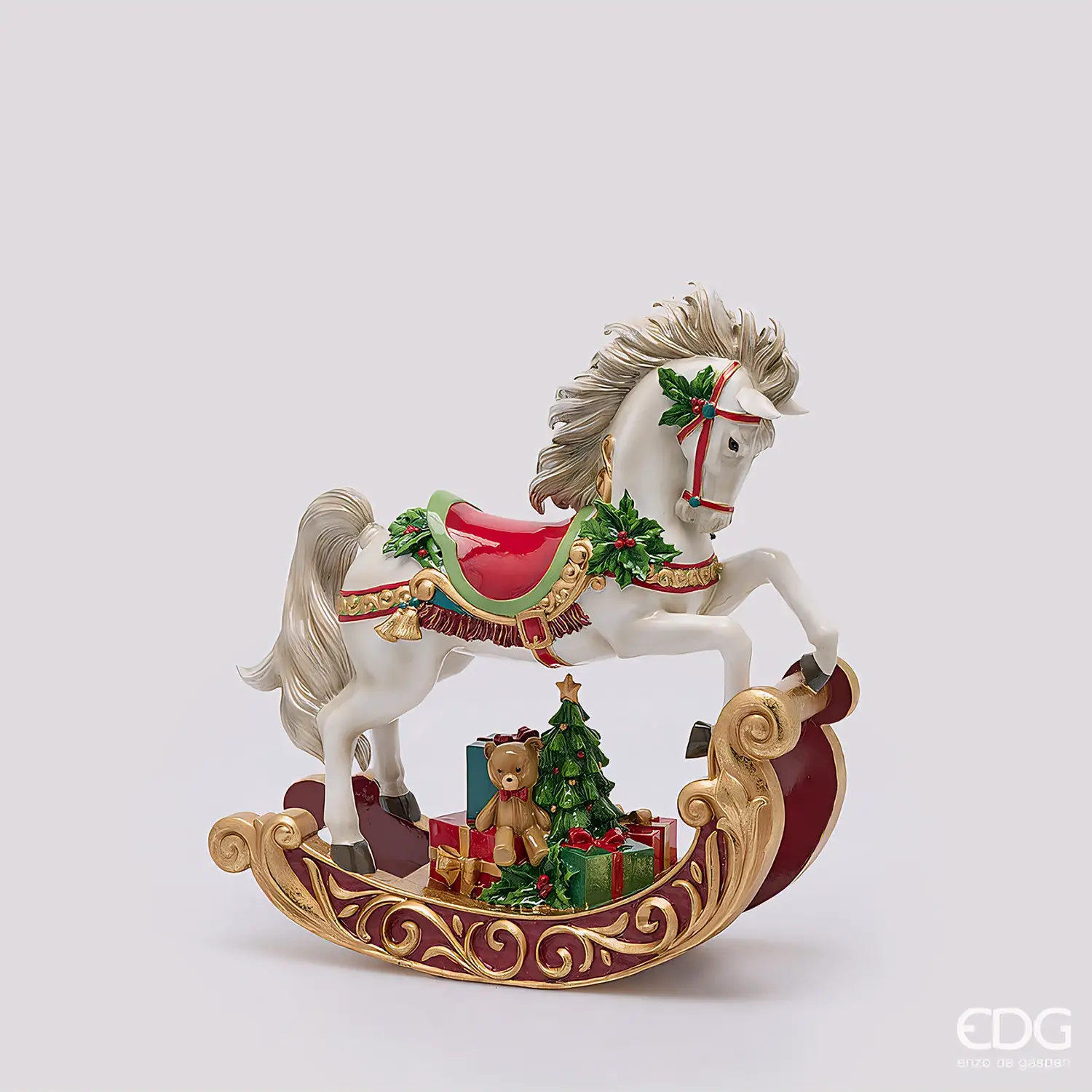 Cavallo a Dondolo Natalizio EDG H 37 cm - addobbi casa