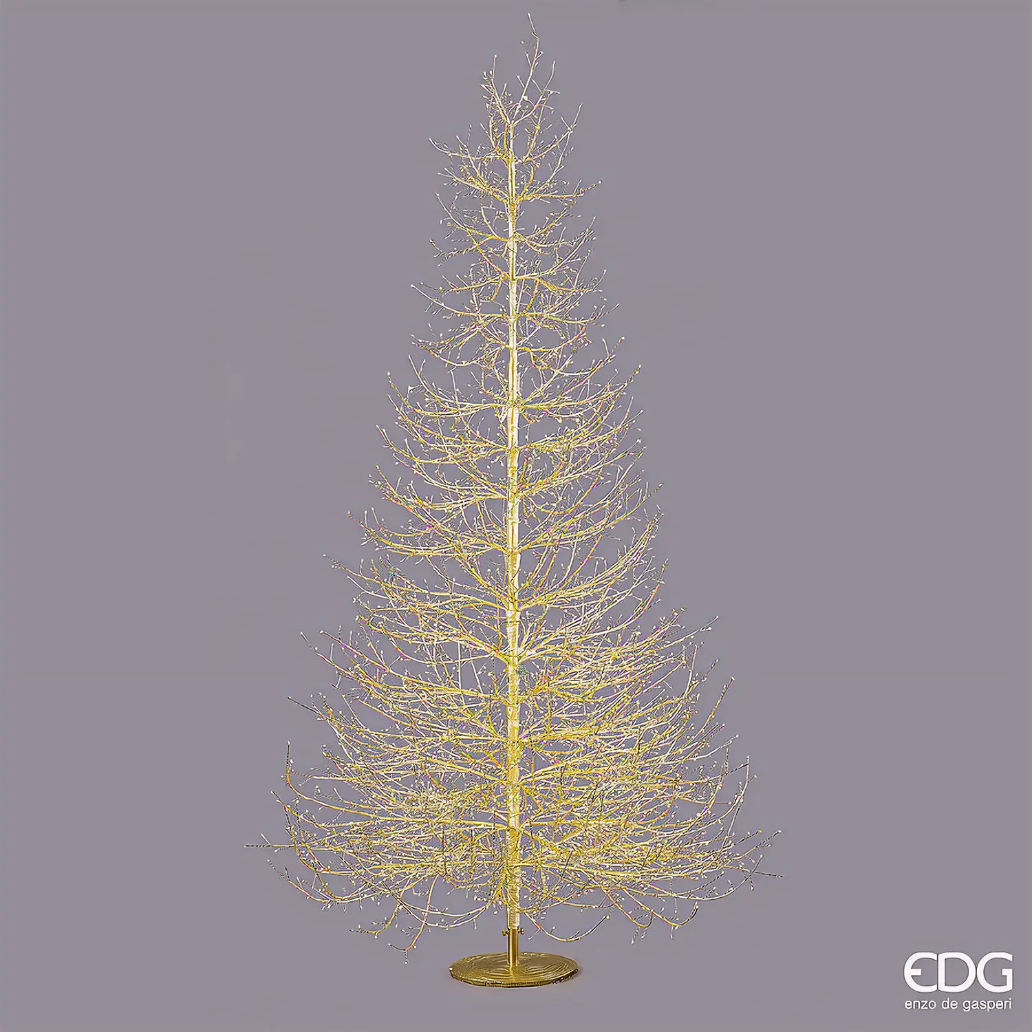 EDG Albero LED Faggio Rich 6590 MicroLED H300 cm Oro - alberi led di design