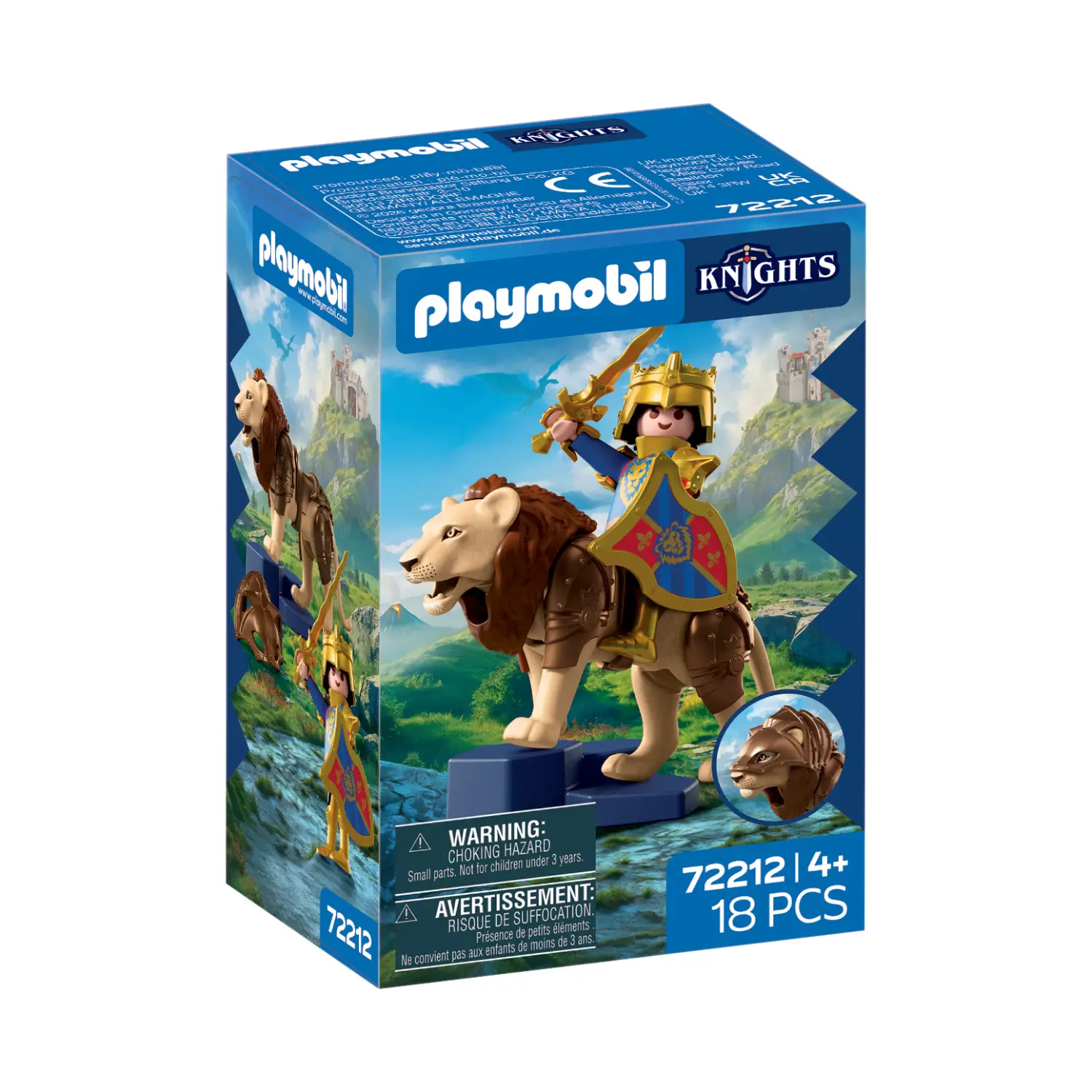 Playmobil 72212 Leone con Cavaliere d'Oro, Armatura e Accessori - playmobil
