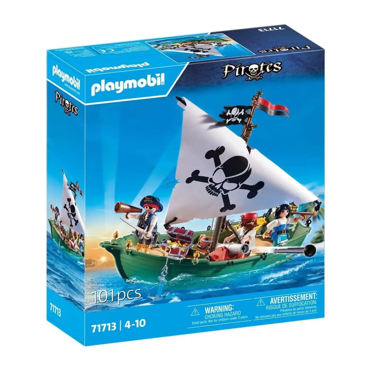 PLAYMOBIL Pirates Barca dei Pirati 71713 - 101 Pezzi - playmobil