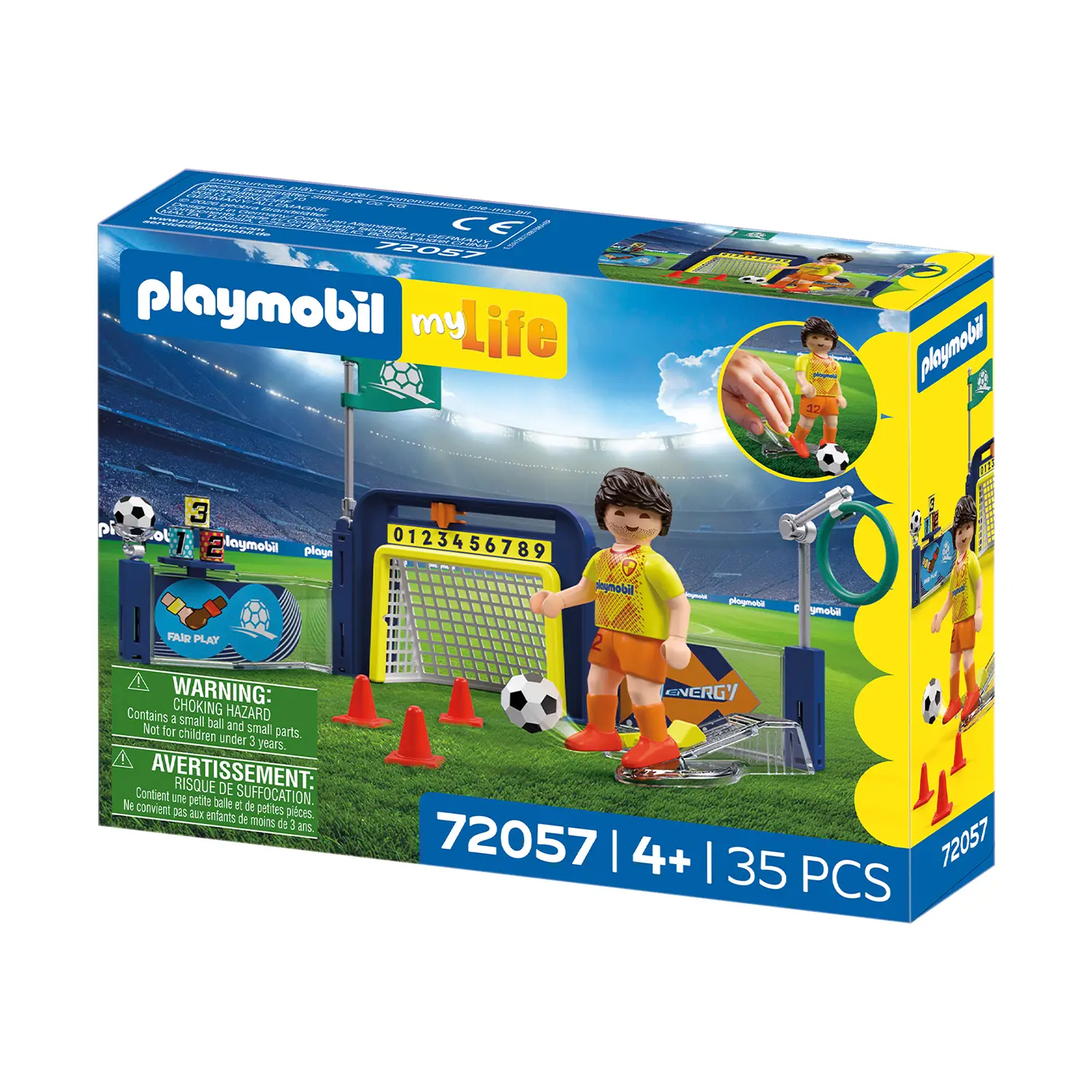 Playmobil 72057 Stazione di Allenamento Calcio con Porta e 2 Palloni - playmobil