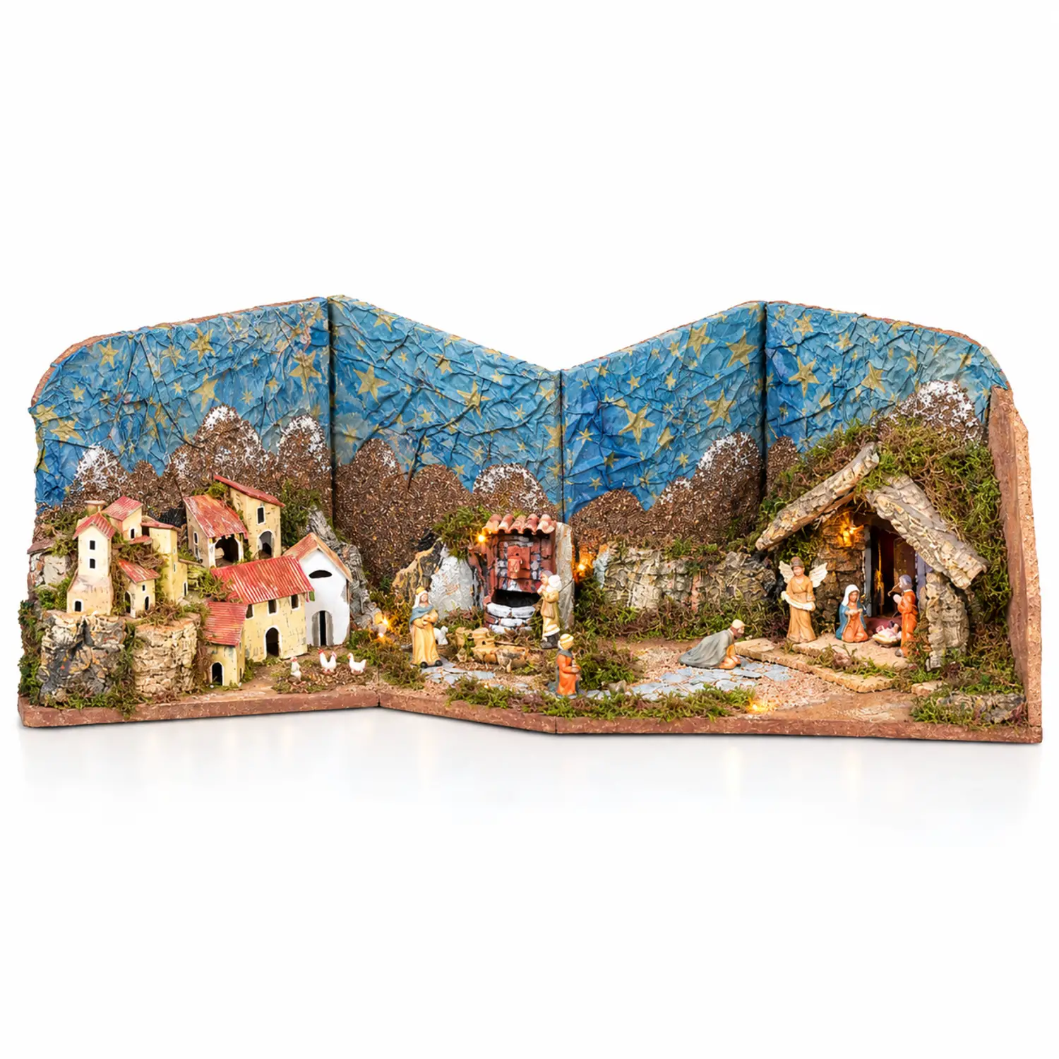Presepe Libro PRESELIBRO Apribile con Natività 88x27x22 cm - presepi