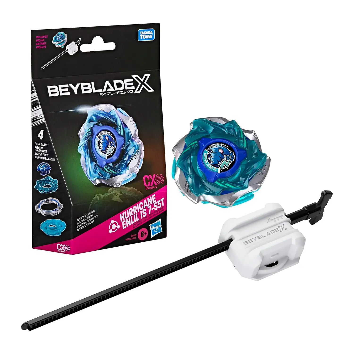 Beyblade X Starter Pack Hurricane Enlil IS 7-55T CX - action figures ed accessori