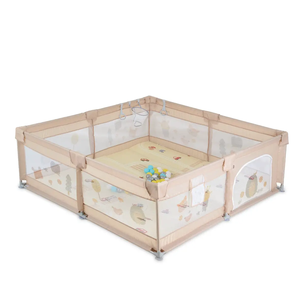 GameZone Tappeto con Recinto 150x200 cm Beige - box