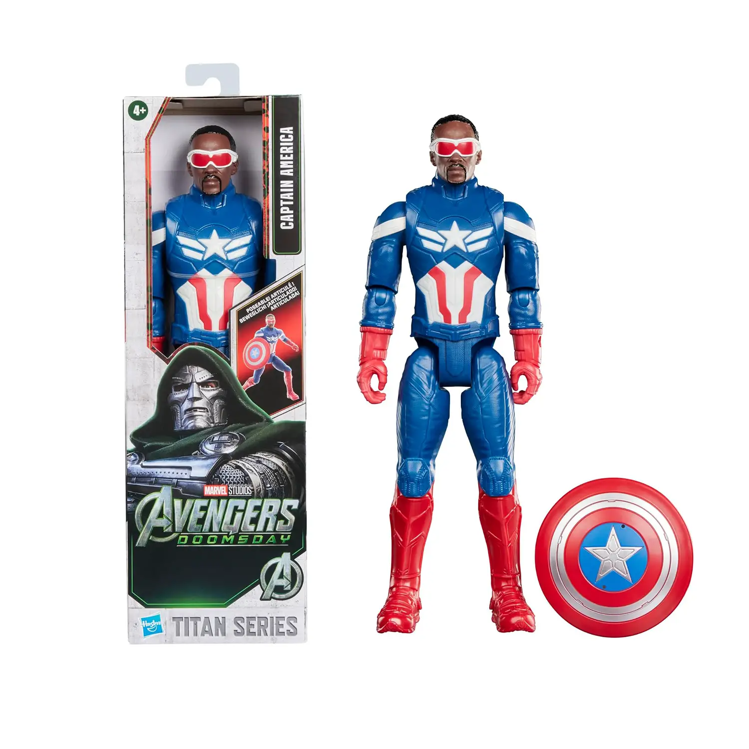 Avengers Doomsday Titan Hero Personaggio Articolato 30cm - Capitan America - action figures ed accessori