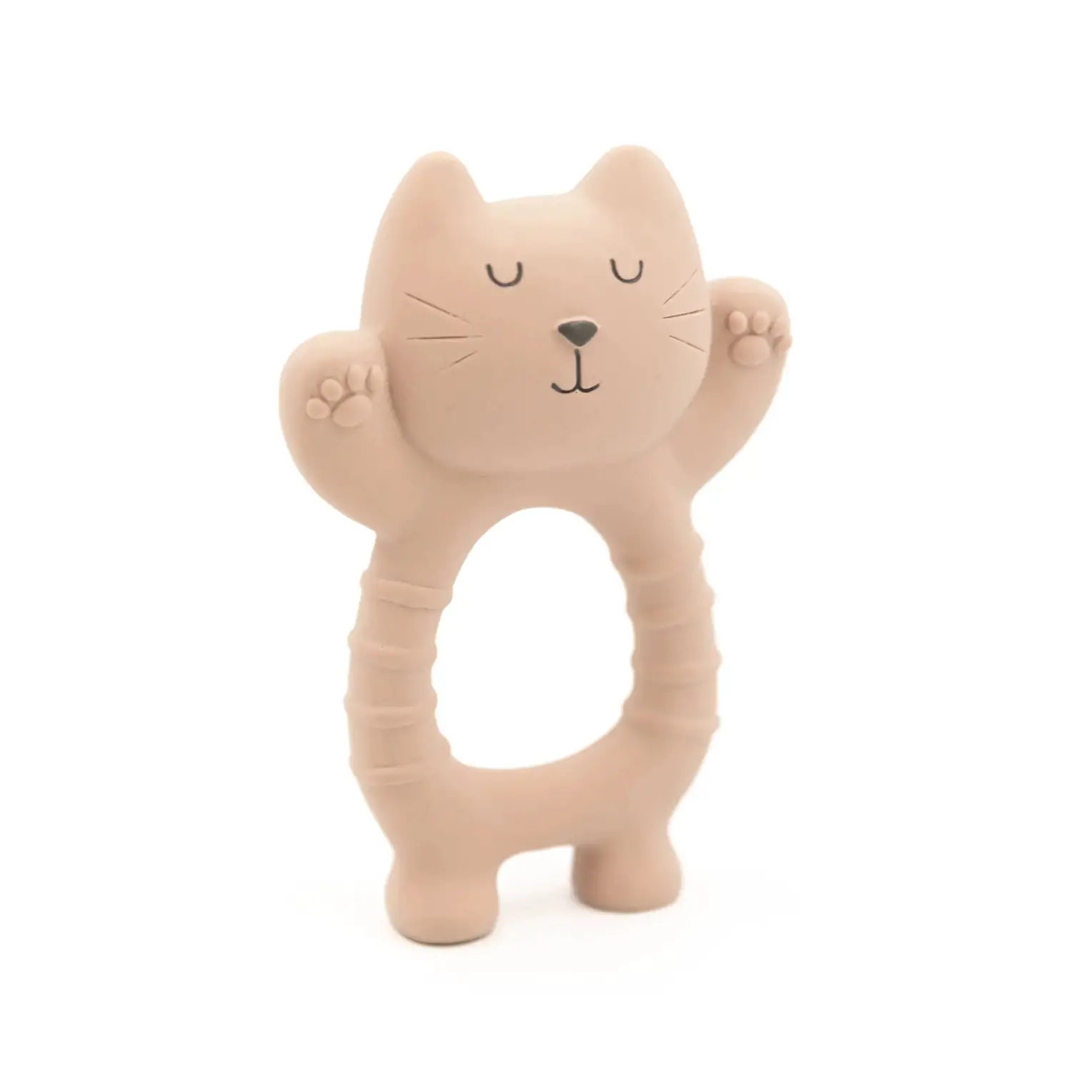Bamboom Gatto in Gomma Naturale per Dentizione Warm Pink - massaggia gengive